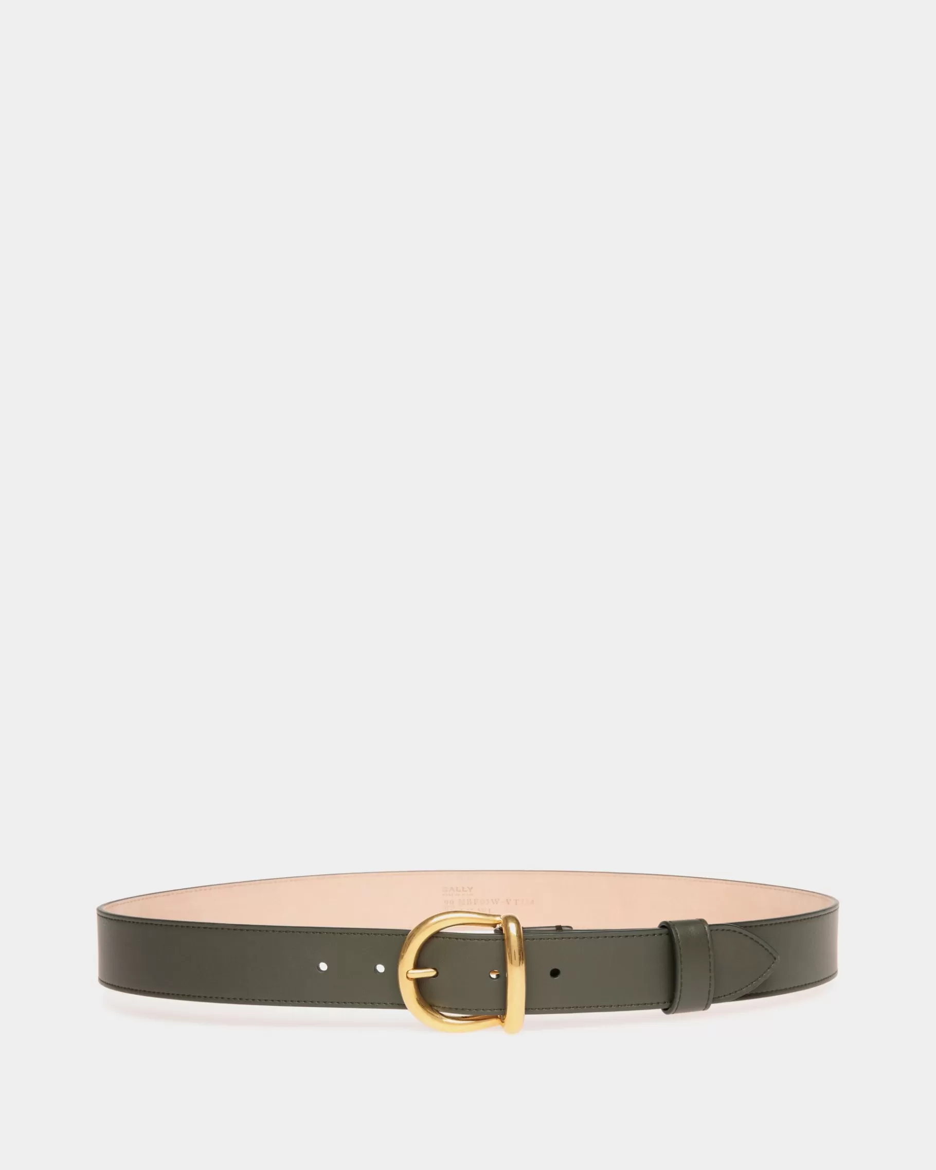 Belts<Bally Adrien Brody Travel Collection Belt In Olive Leather Green