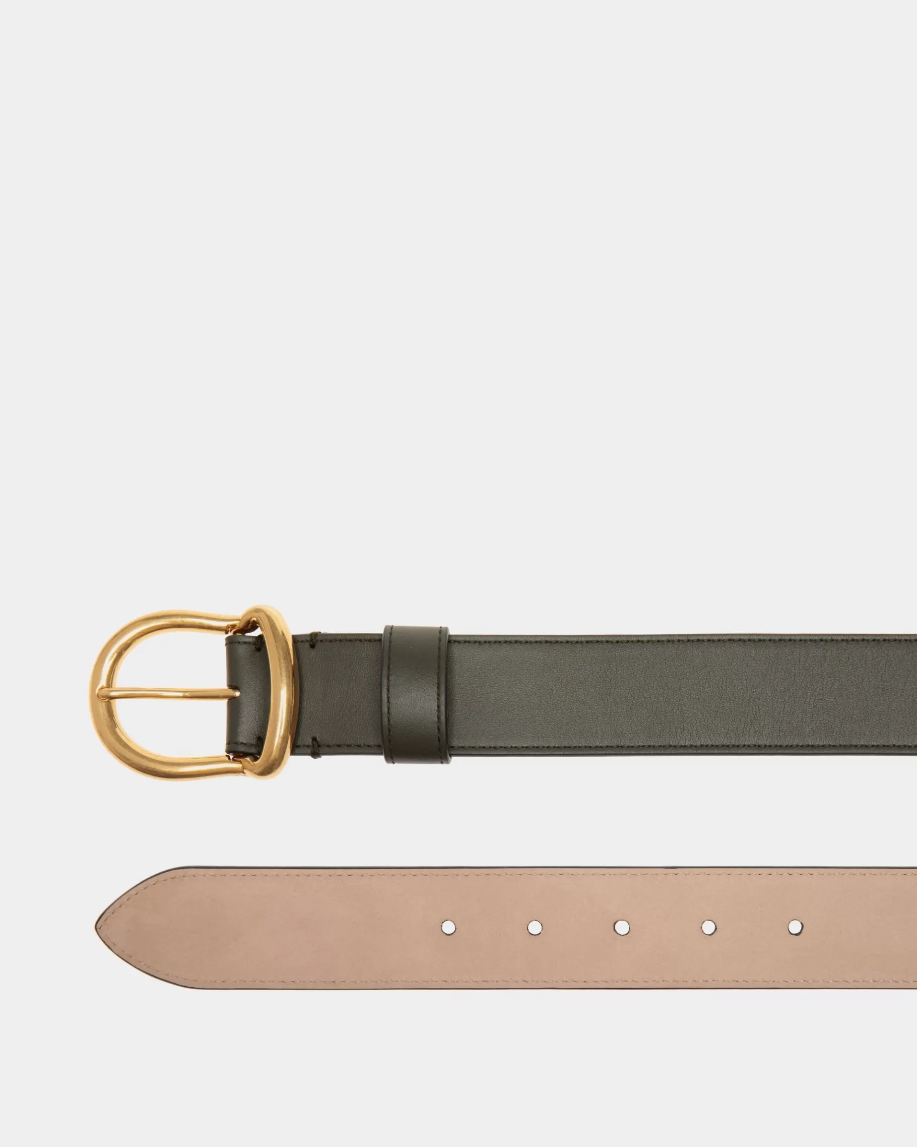 Belts<Bally Adrien Brody Travel Collection Belt In Olive Leather Green