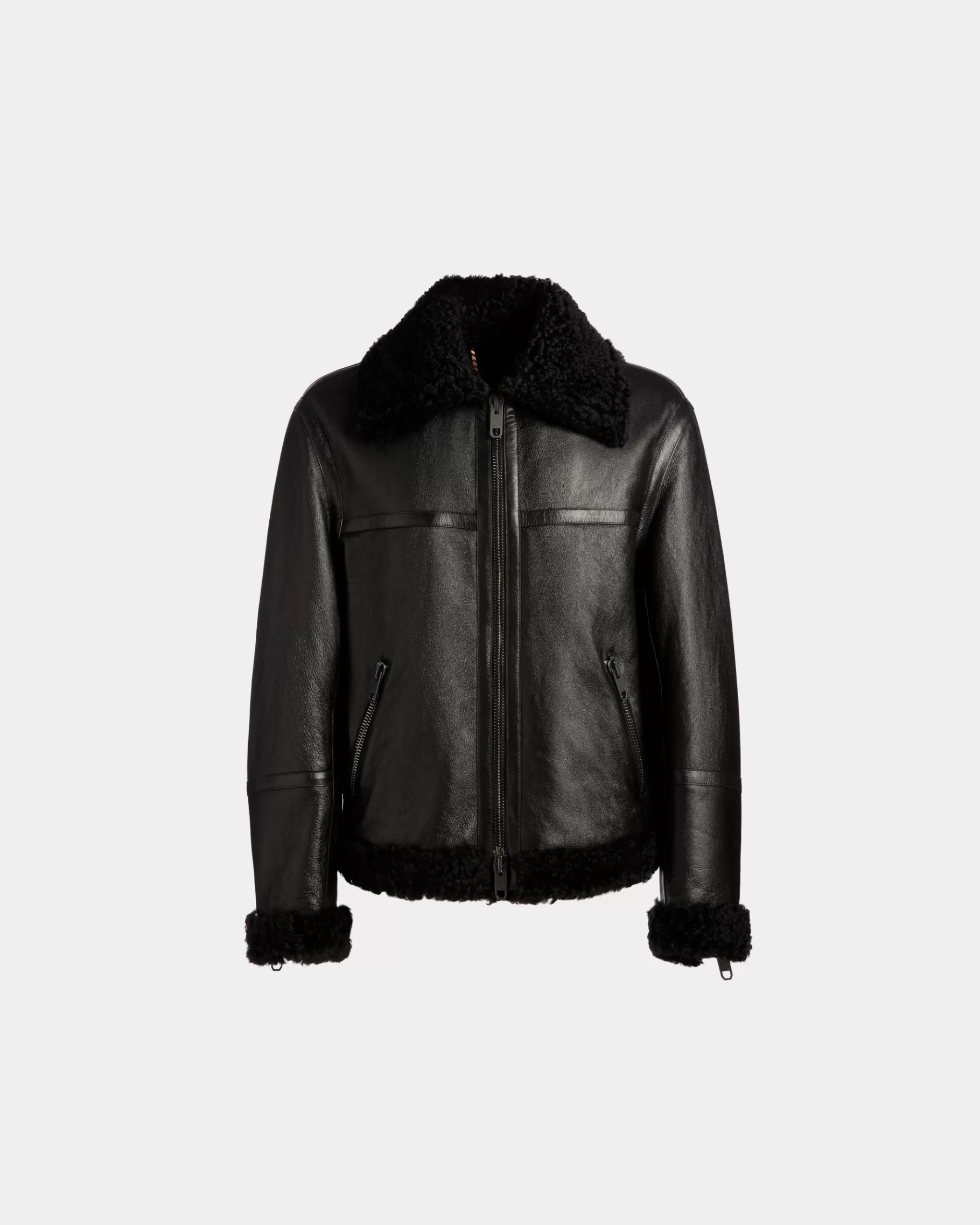 Leather | Coats & Jackets<Bally Adrien Brody Travel Collection Blouson In Leather Black