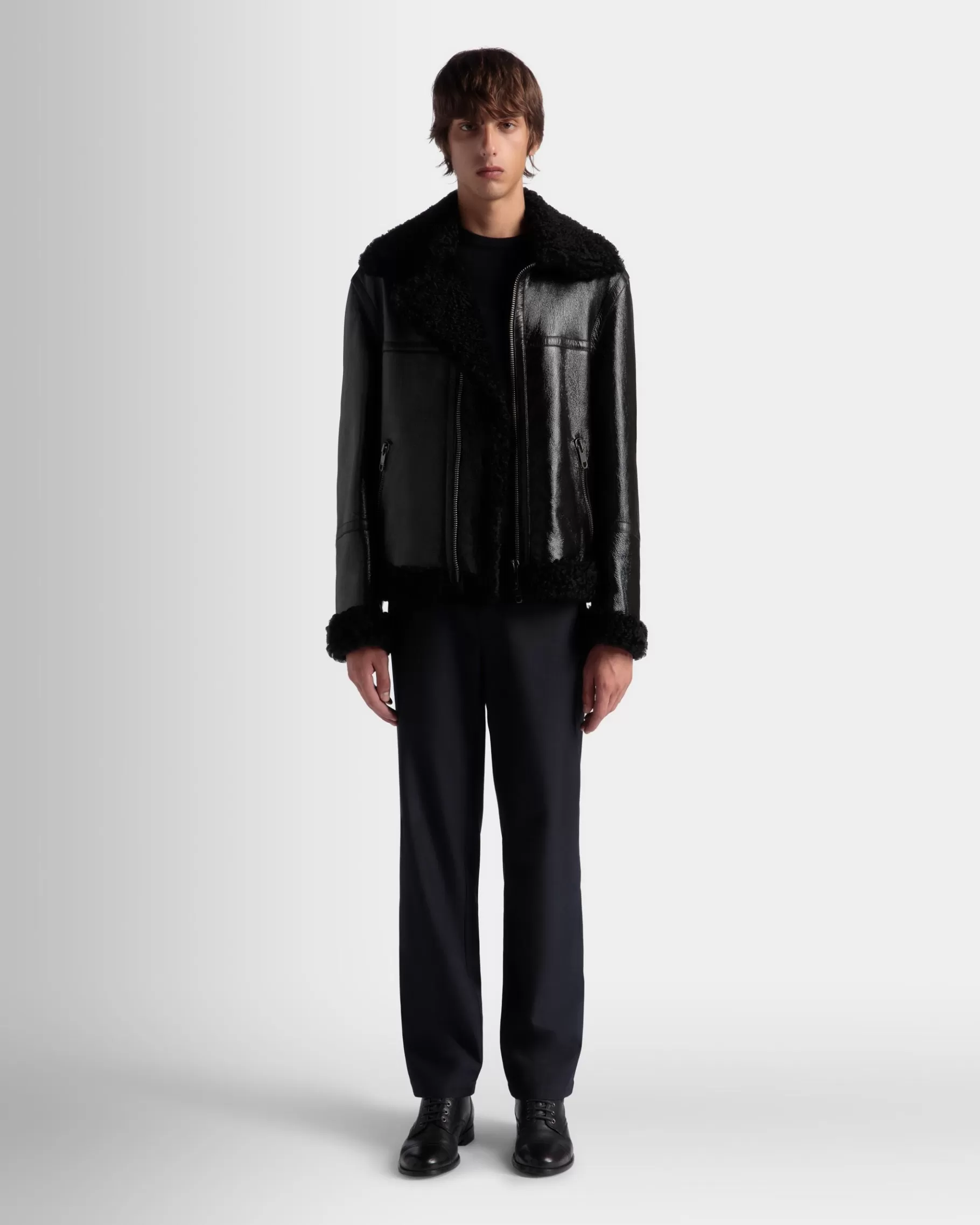 Leather | Coats & Jackets<Bally Adrien Brody Travel Collection Blouson In Leather Black