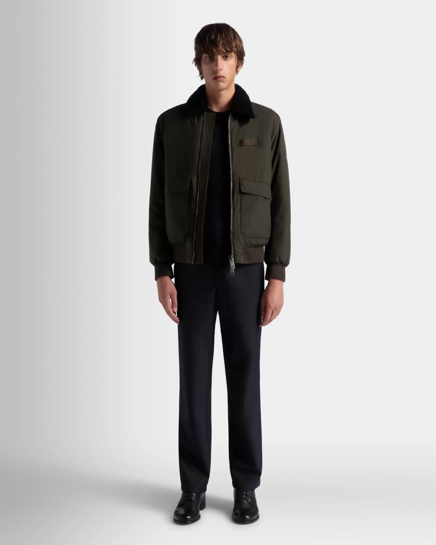 Coats & Jackets<Bally Adrien Brody Travel Collection Blouson In Olive Nylon Green