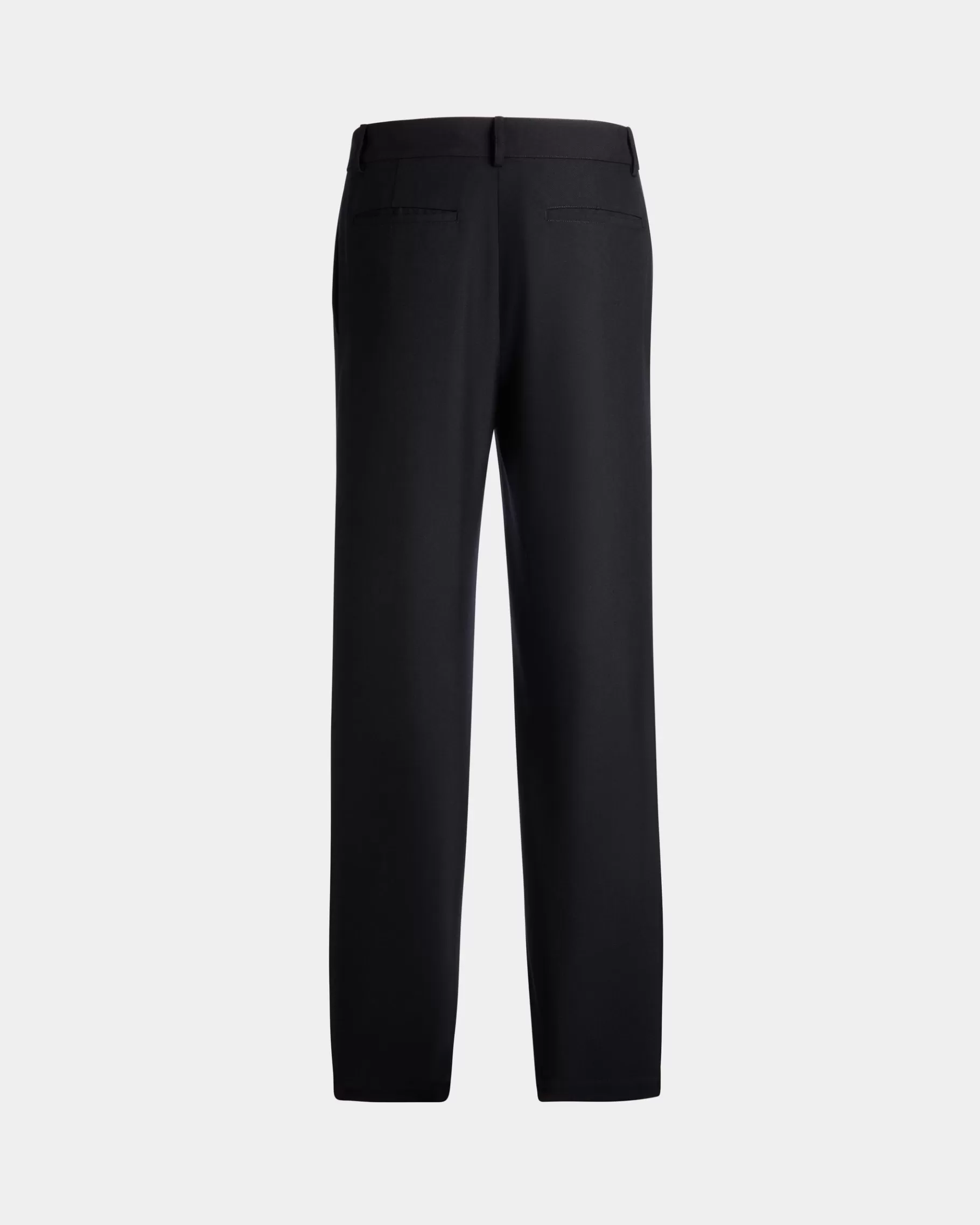 Pants<Bally Adrien Brody Travel Collection Chino Pants In Navy Wool Blend Blue