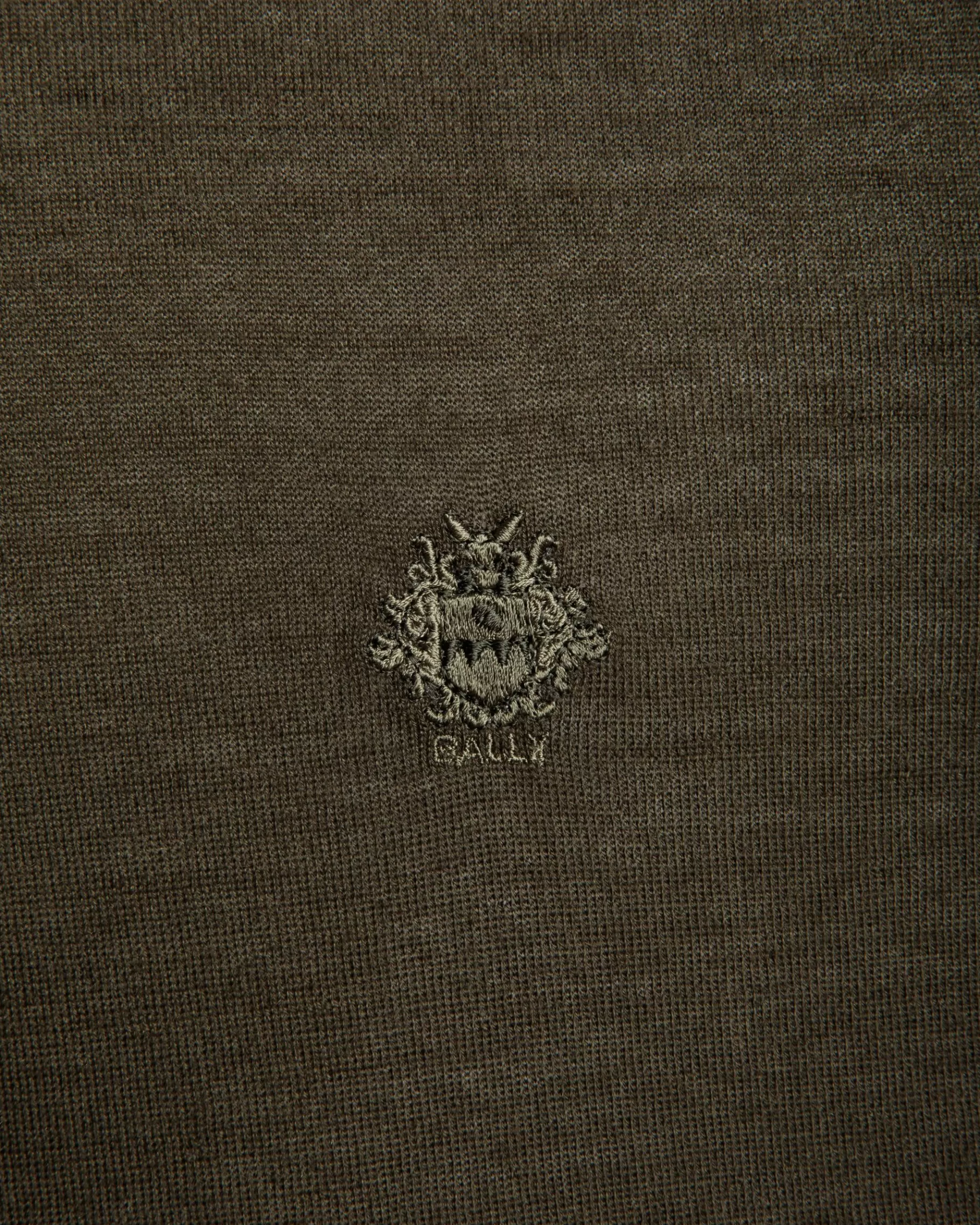 Knitwear<Bally Adrien Brody Travel Collection Crewneck Sweater In Military Cashmere Green