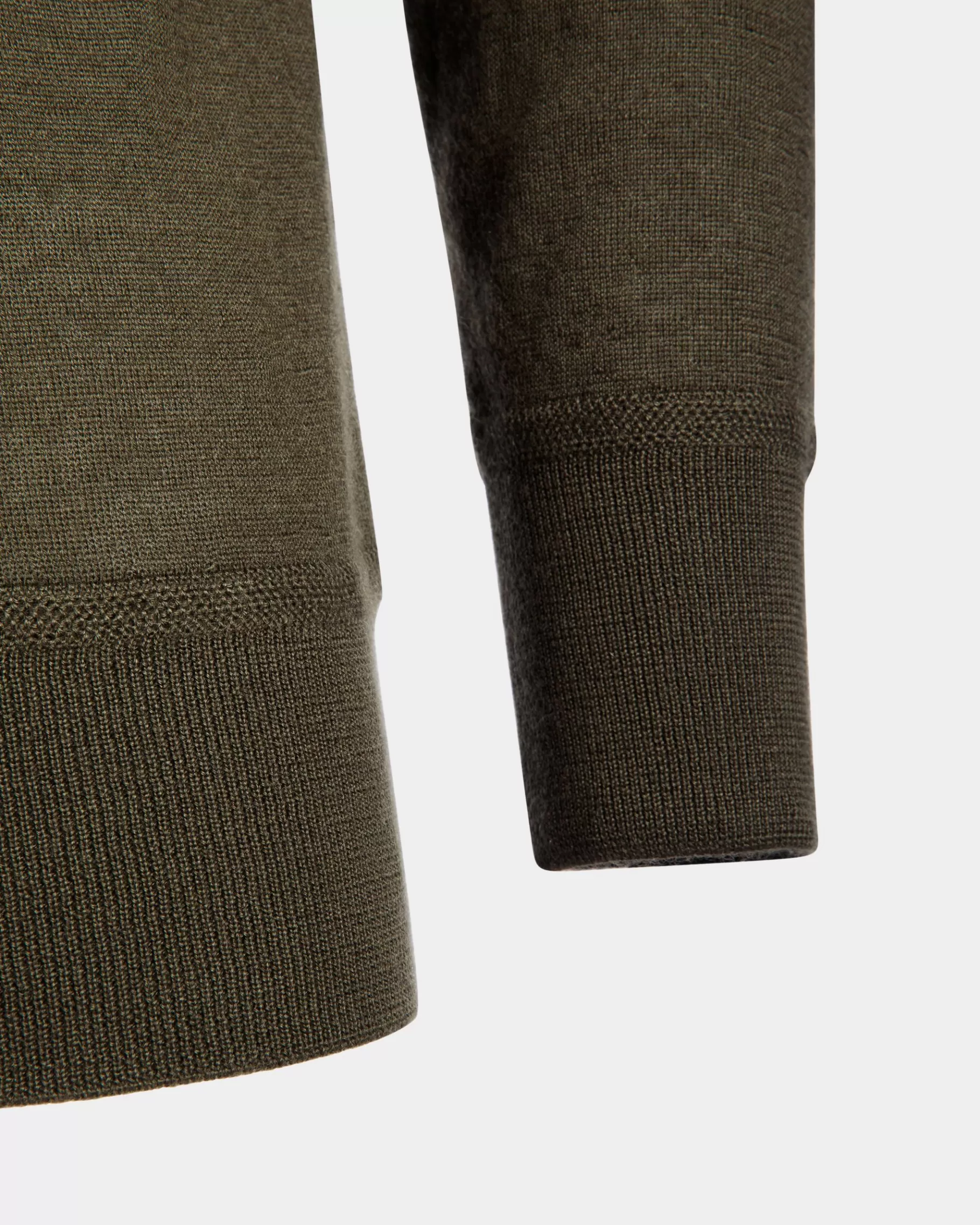 Knitwear<Bally Adrien Brody Travel Collection Crewneck Sweater In Military Cashmere Green