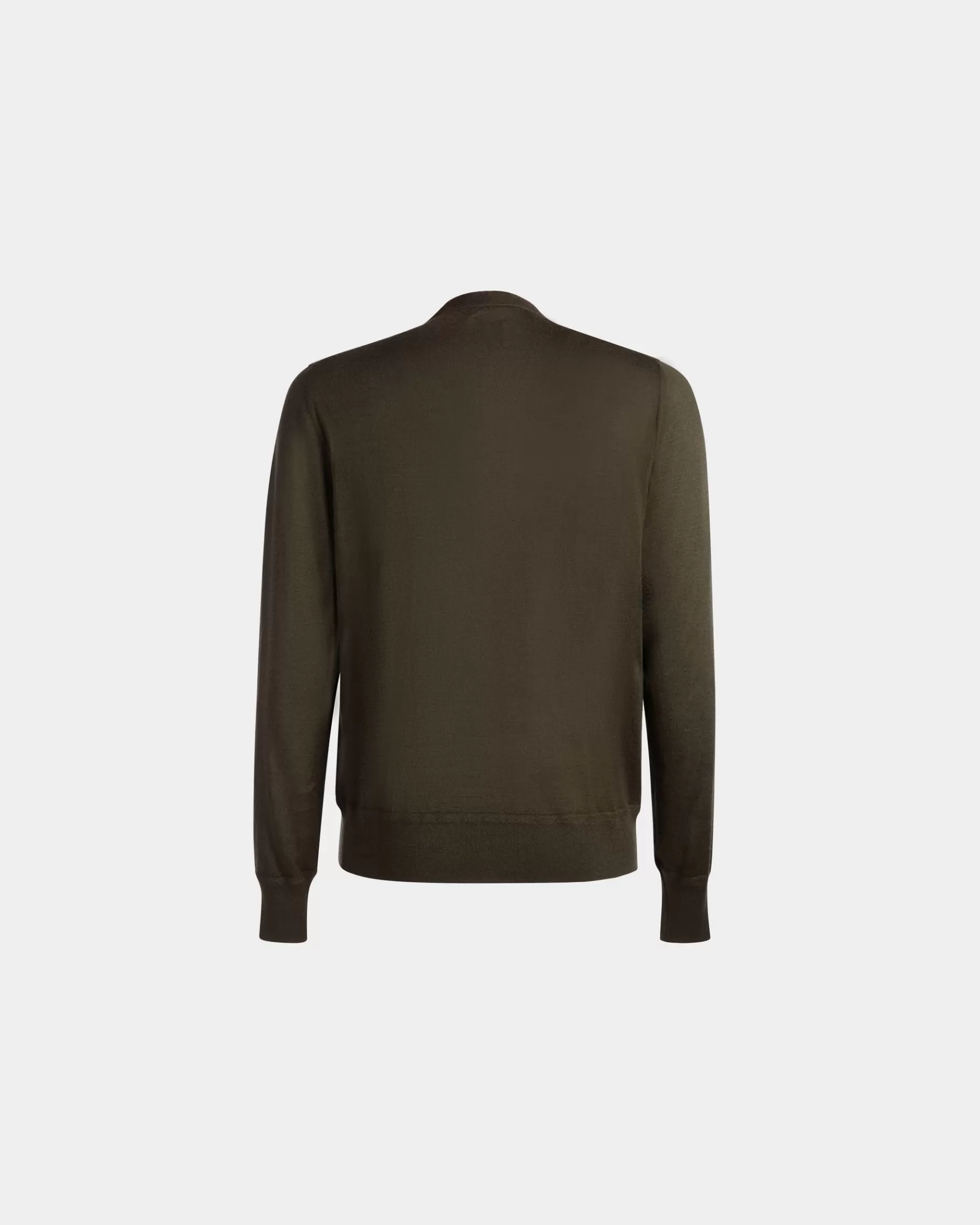 Knitwear<Bally Adrien Brody Travel Collection Crewneck Sweater In Military Cashmere Green