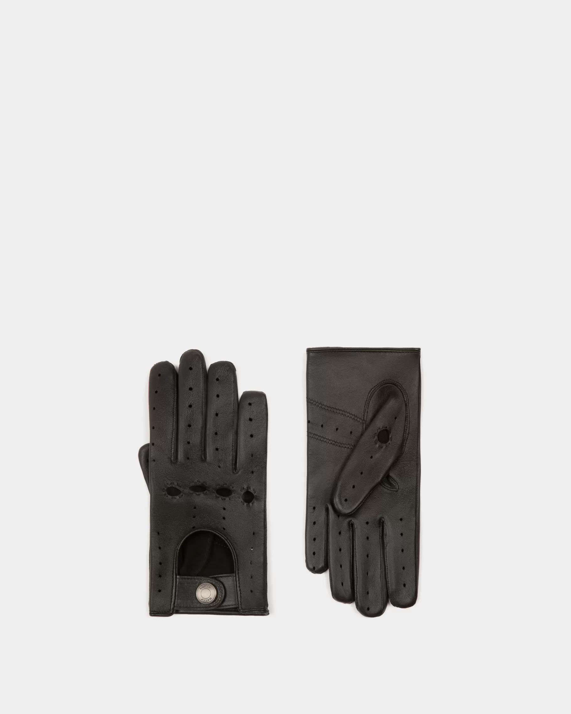 Gloves & Hats<Bally Adrien Brody Travel Collection Gloves In Leather Black