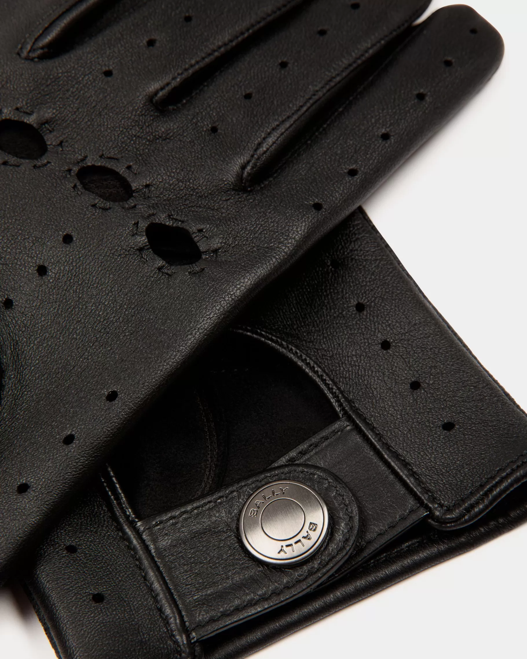 Gloves & Hats<Bally Adrien Brody Travel Collection Gloves In Leather Black