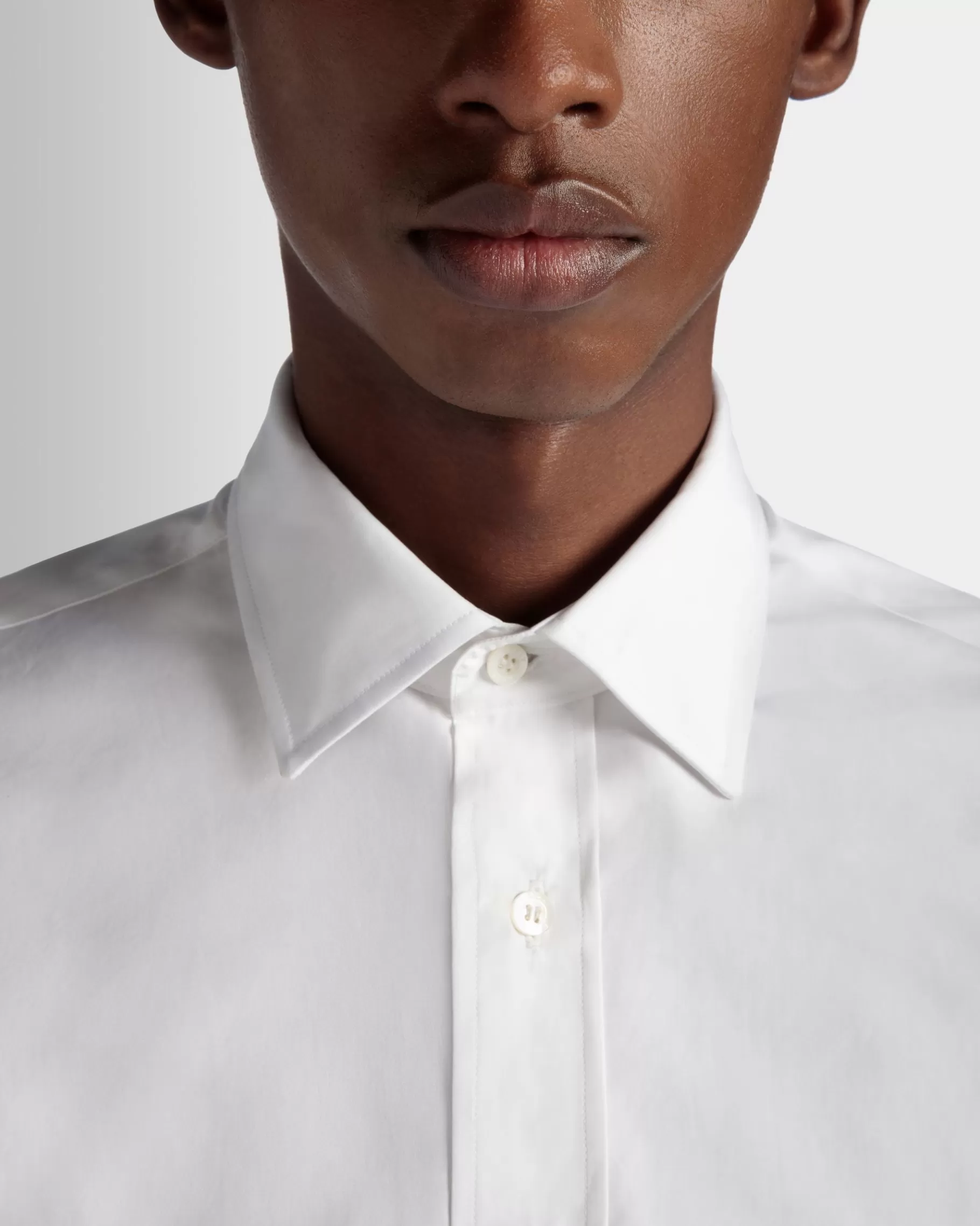 Shirts & T-shirts<Bally Adrien Brody Travel Collection Long Sleeve Shirt In Cotton White
