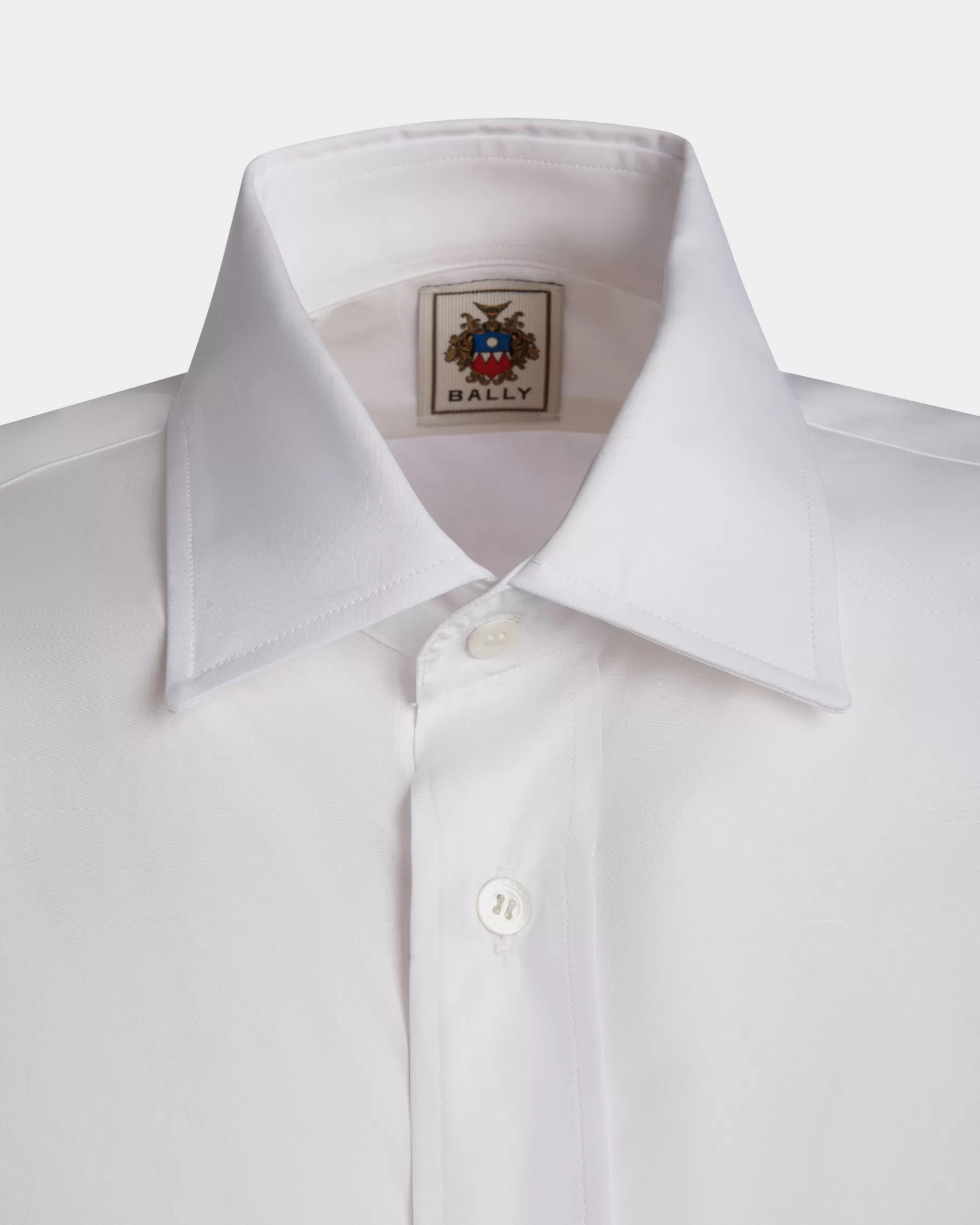 Shirts & T-shirts<Bally Adrien Brody Travel Collection Long Sleeve Shirt In Cotton White