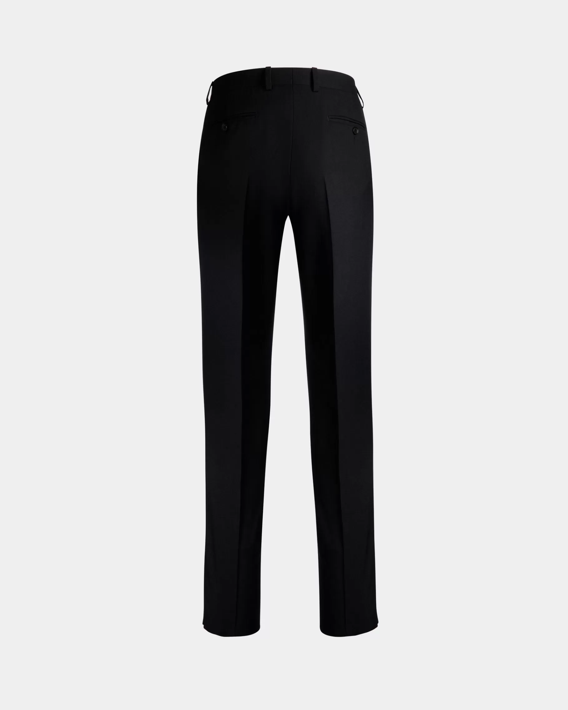 Pants<Bally Adrien Brody Travel Collection Pleated Pants In Navy Wool Blue