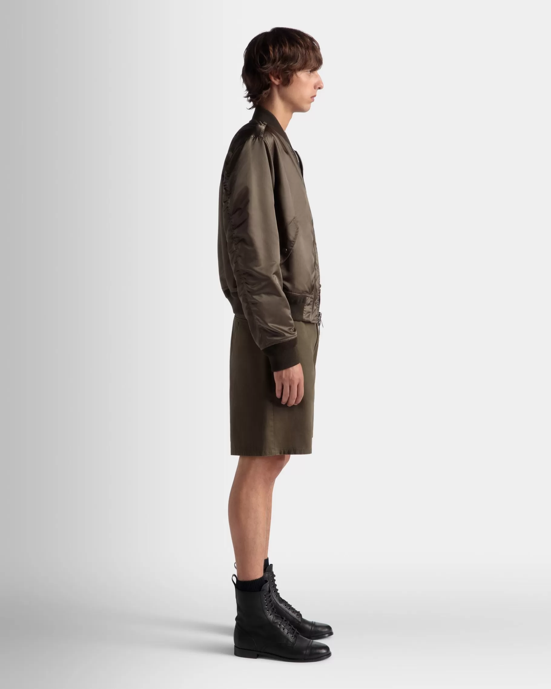 Pants<Bally Adrien Brody Travel Collection Shorts In Military Cotton Green