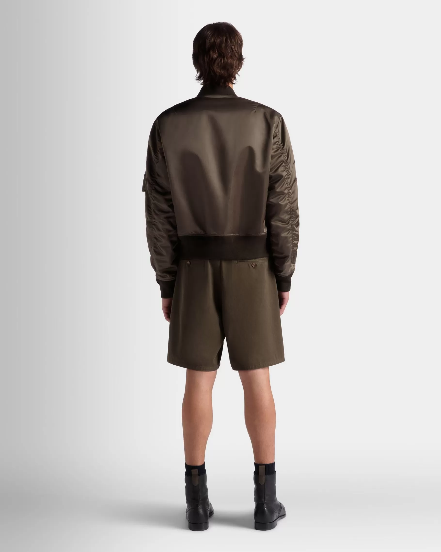 Pants<Bally Adrien Brody Travel Collection Shorts In Military Cotton Green