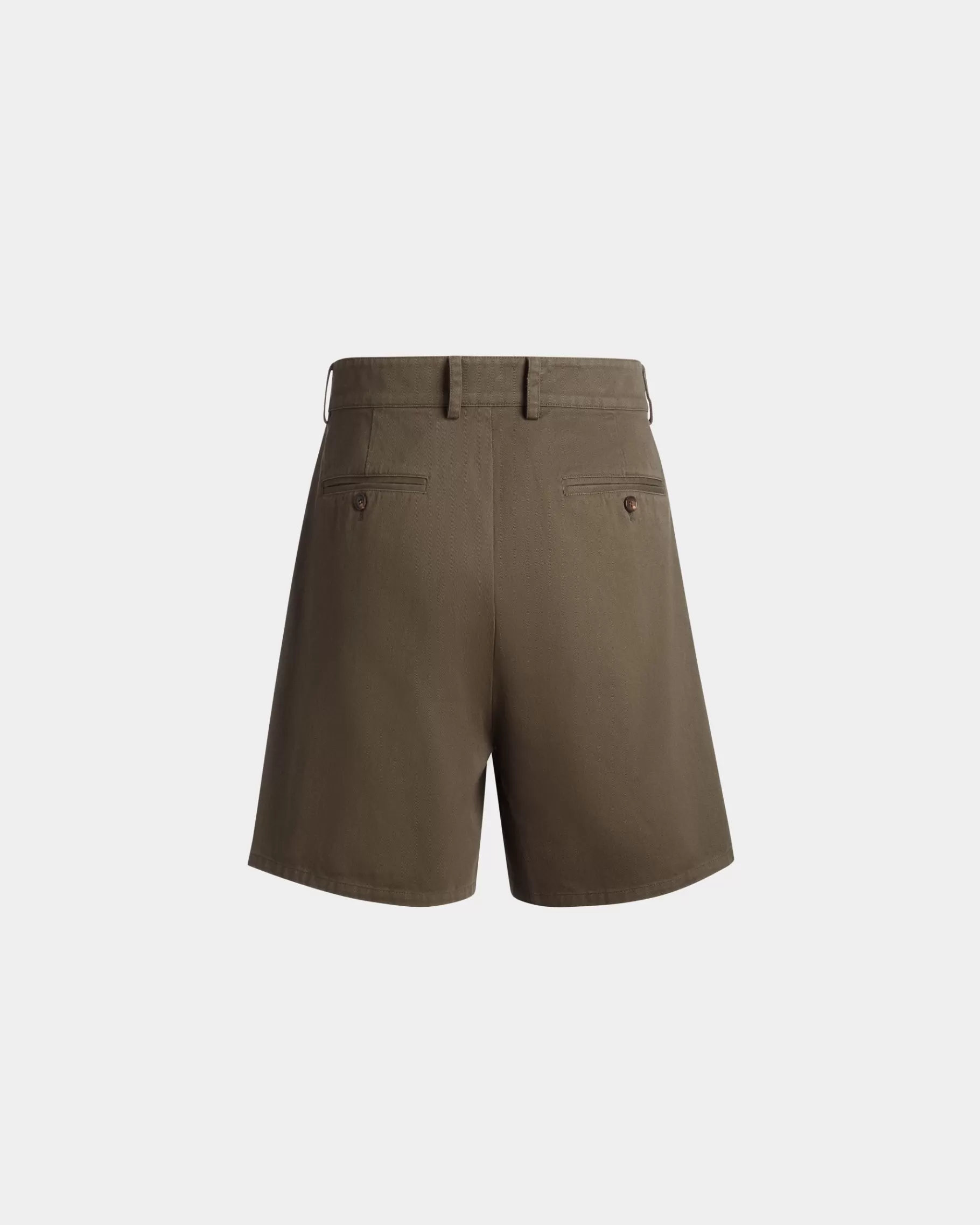 Pants<Bally Adrien Brody Travel Collection Shorts In Military Cotton Green