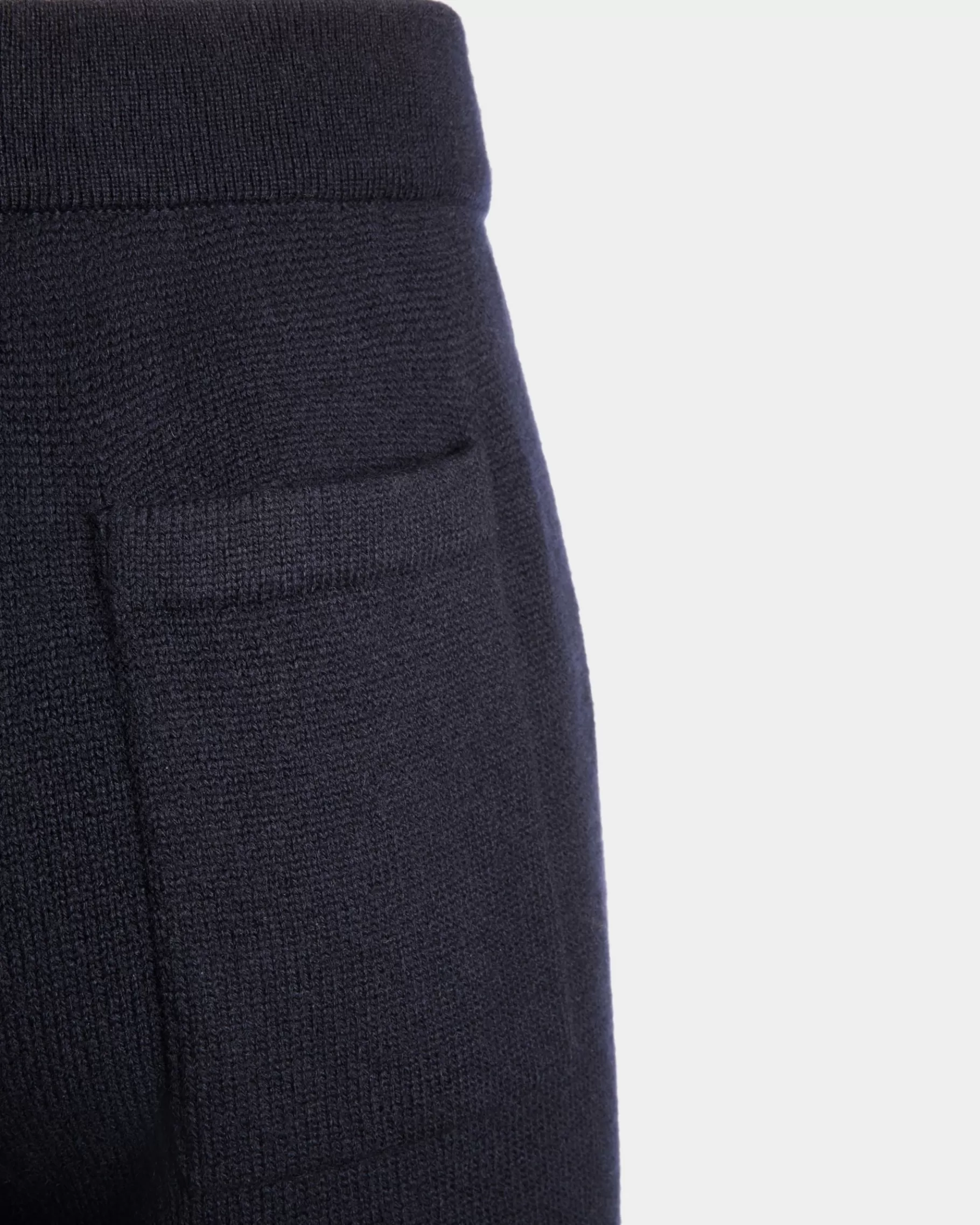 Pants<Bally Adrien Brody Travel Collection Sweatpants In Navy Wool Blend Blue