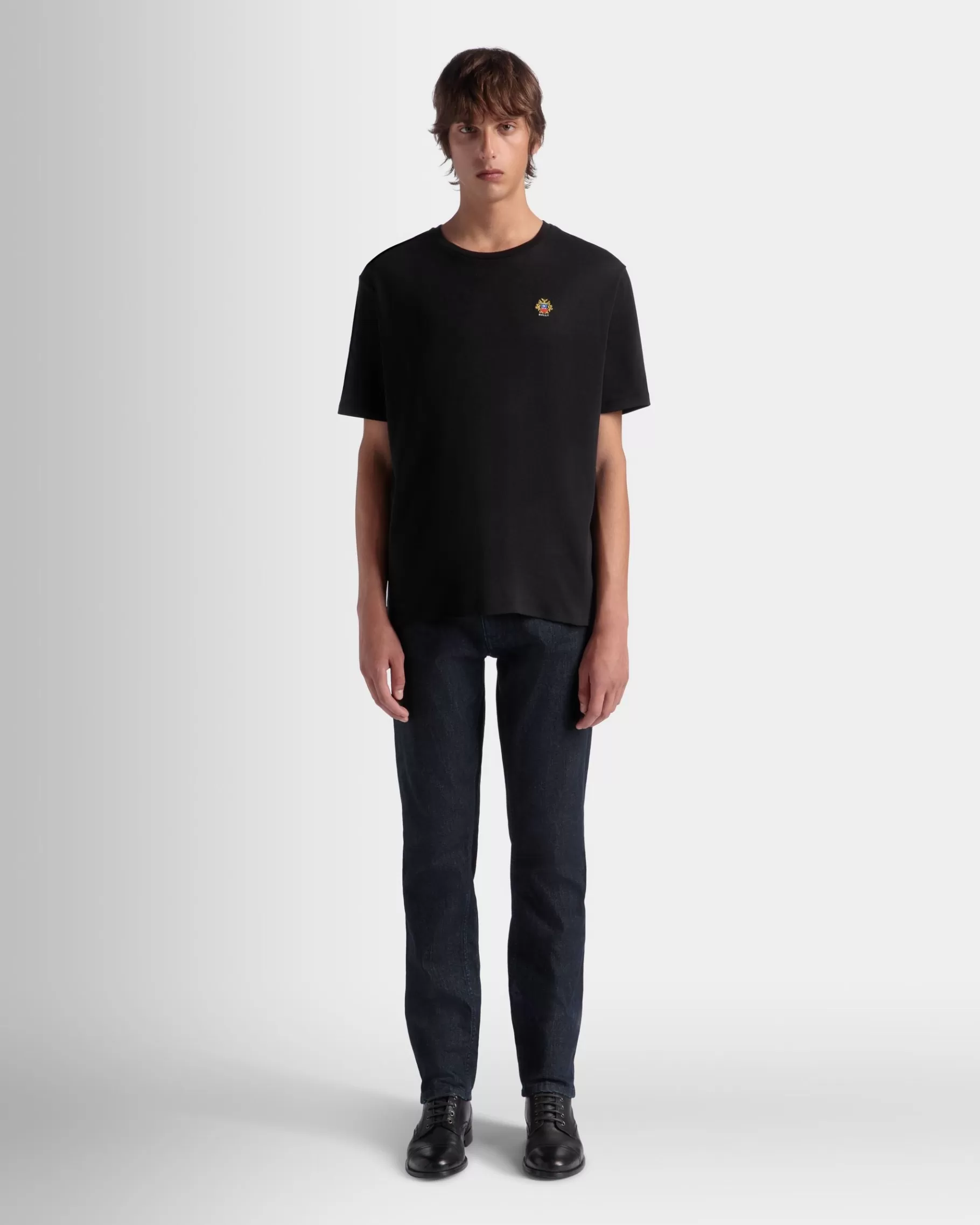 Shirts & T-shirts<Bally Adrien Brody Travel Collection T-Shirt In Cotton Black