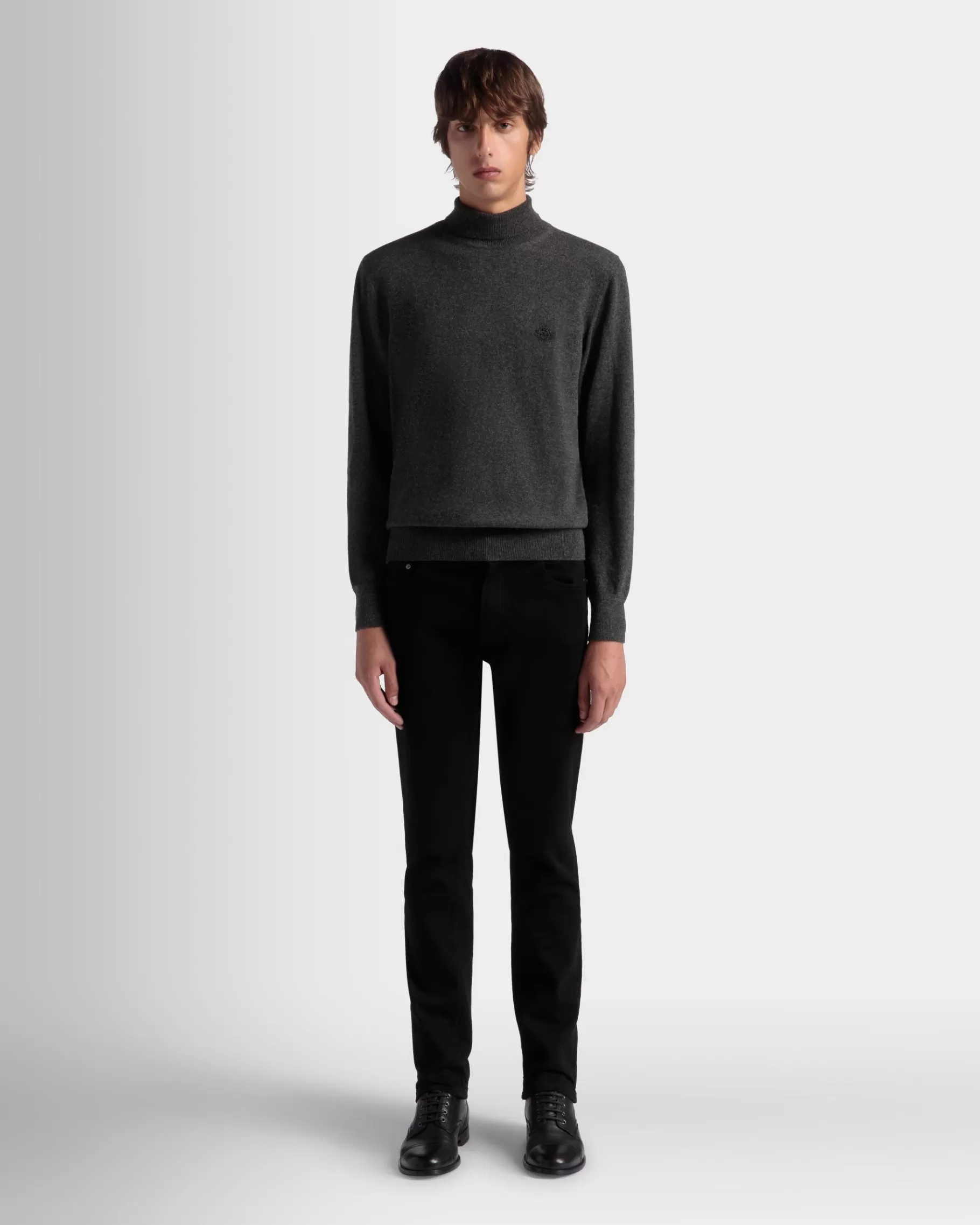 Knitwear<Bally Adrien Brody Travel Collection Turtleneck In Dark Cashmere Grey