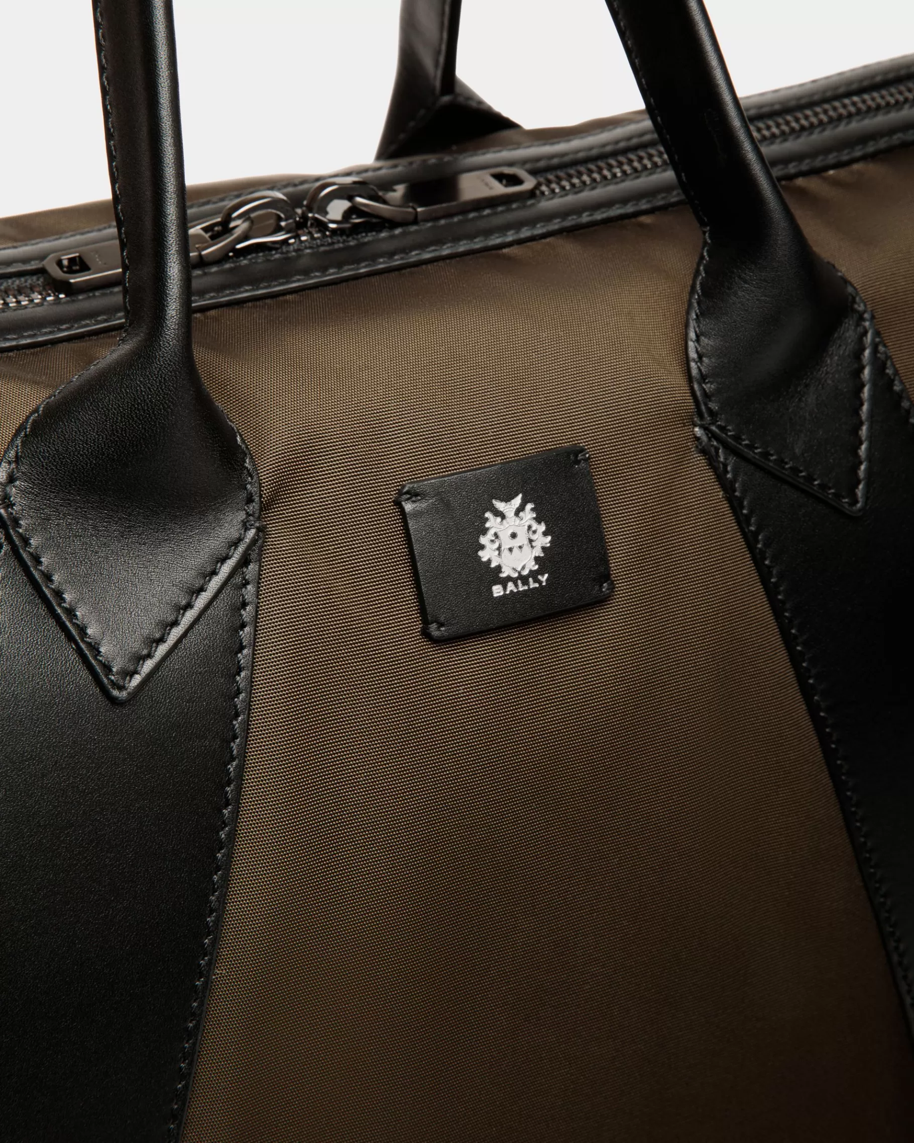Travel Bags<Bally Adrien Brody Travel Collection Weekender In Military And Black Nylon Green
