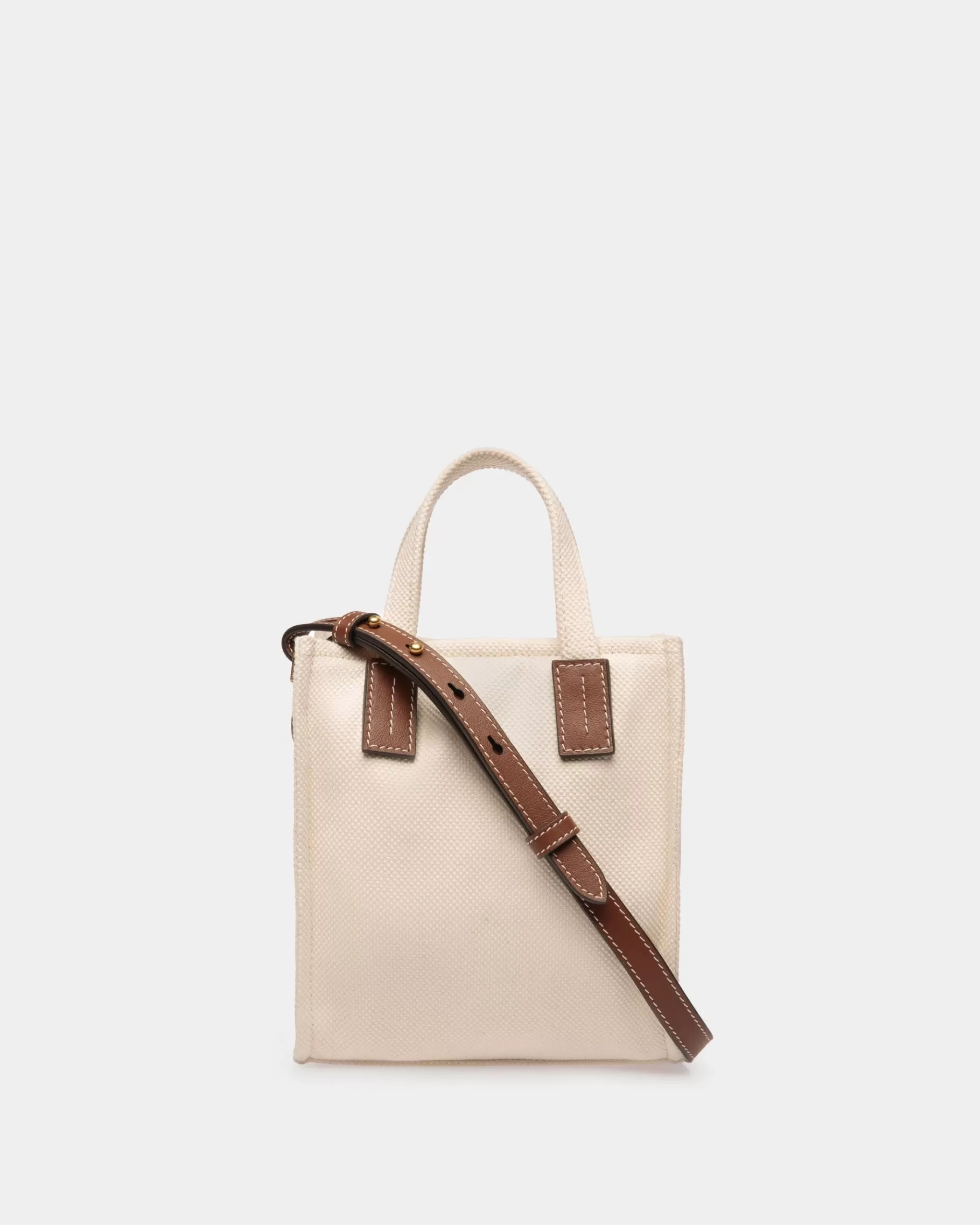 Mini & Belt Bags<Bally Akelei Mini Tote Bag in Canvas Beige