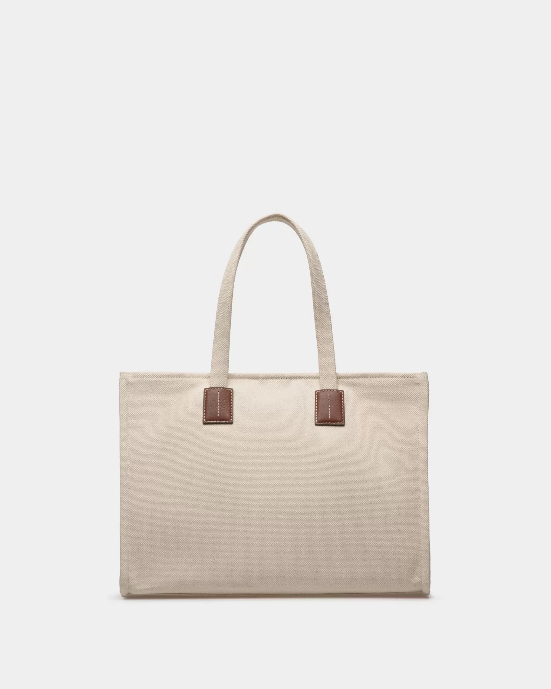 Tote Bags<Bally Akelei Tote Bag in Canvas Beige