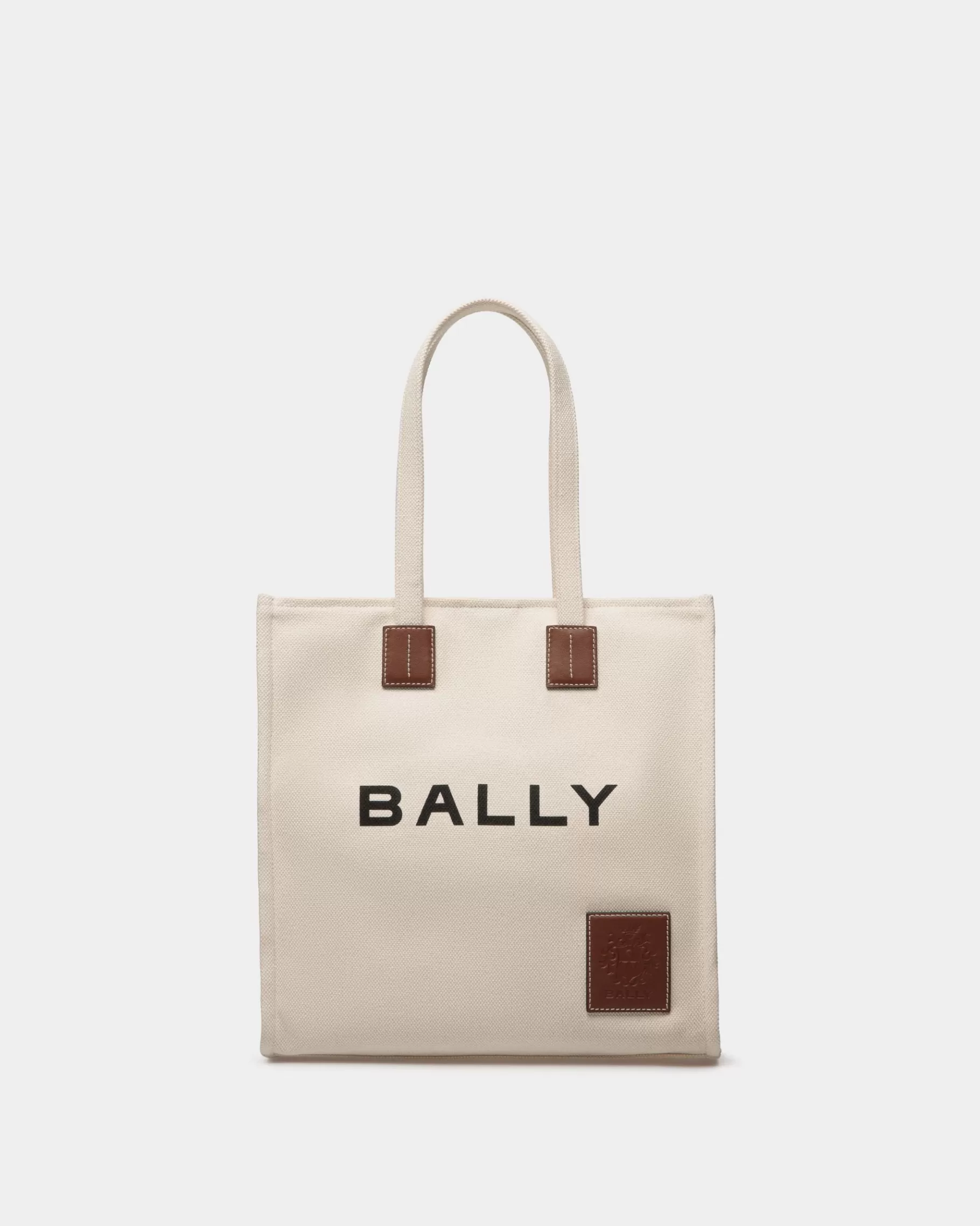 Tote Bags<Bally Akelei Tote Bag in Canvas Beige