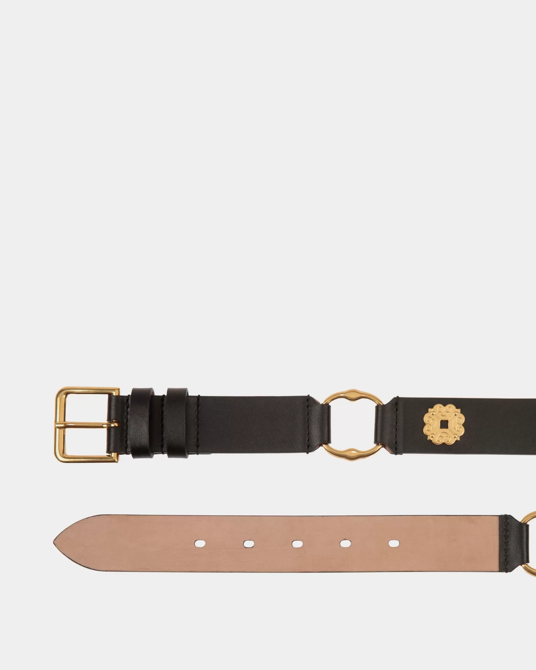 Belts<Bally Arkle 105 cm Belt in Leather Black