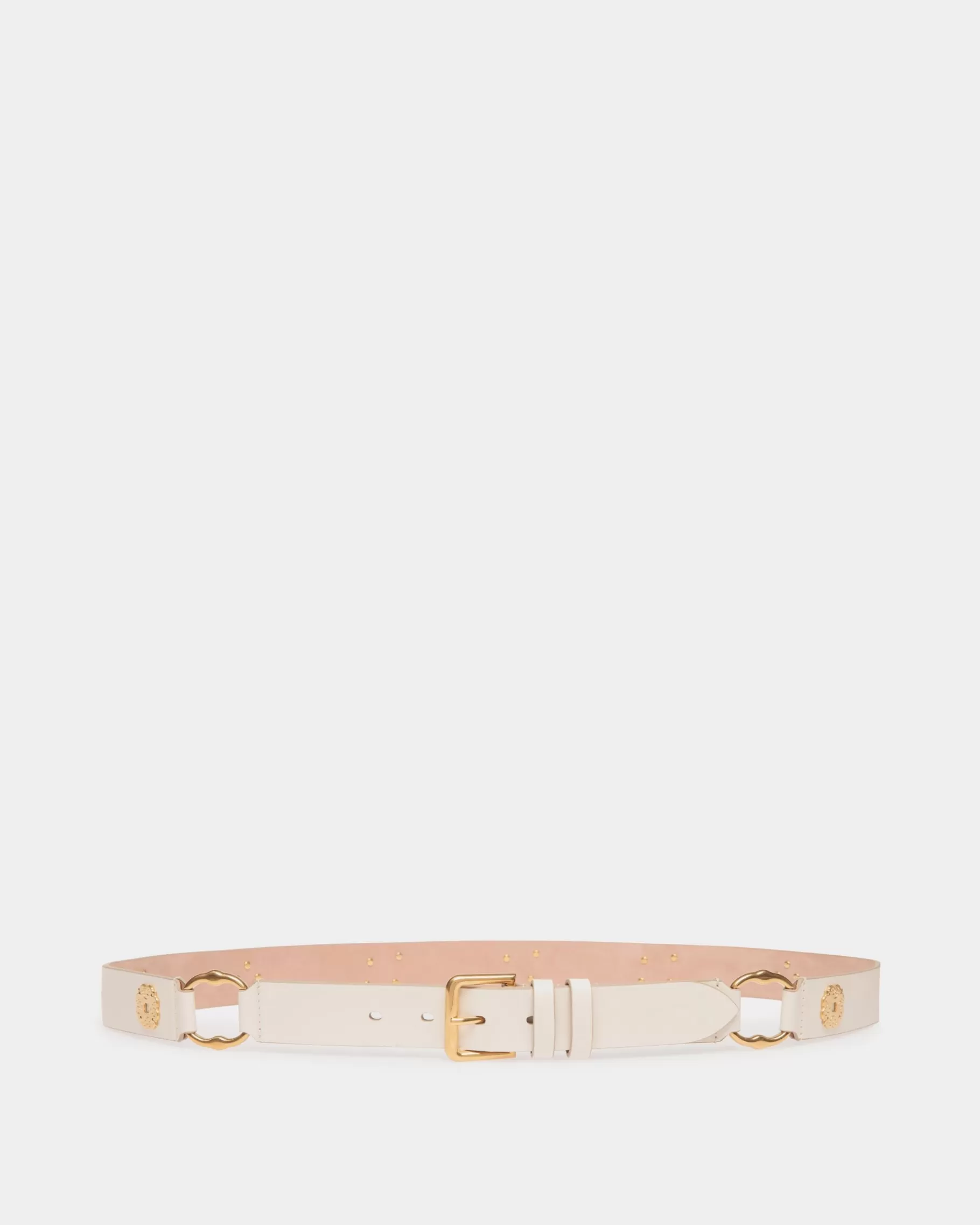 Belts<Bally Arkle 105 cm Belt in Leather White
