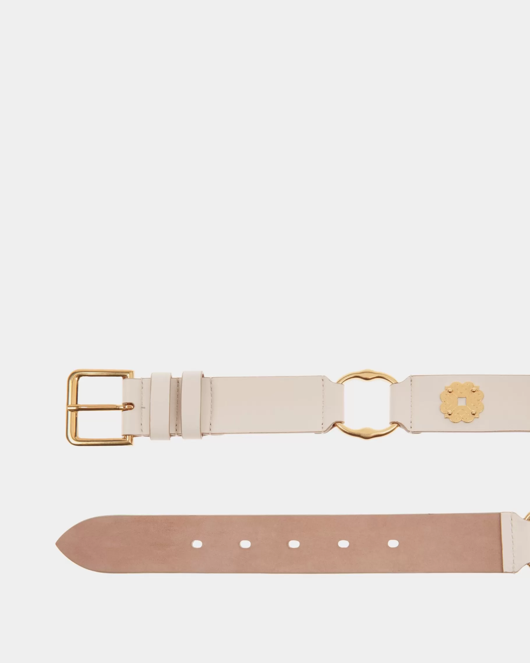 Belts<Bally Arkle 105 cm Belt in Leather White