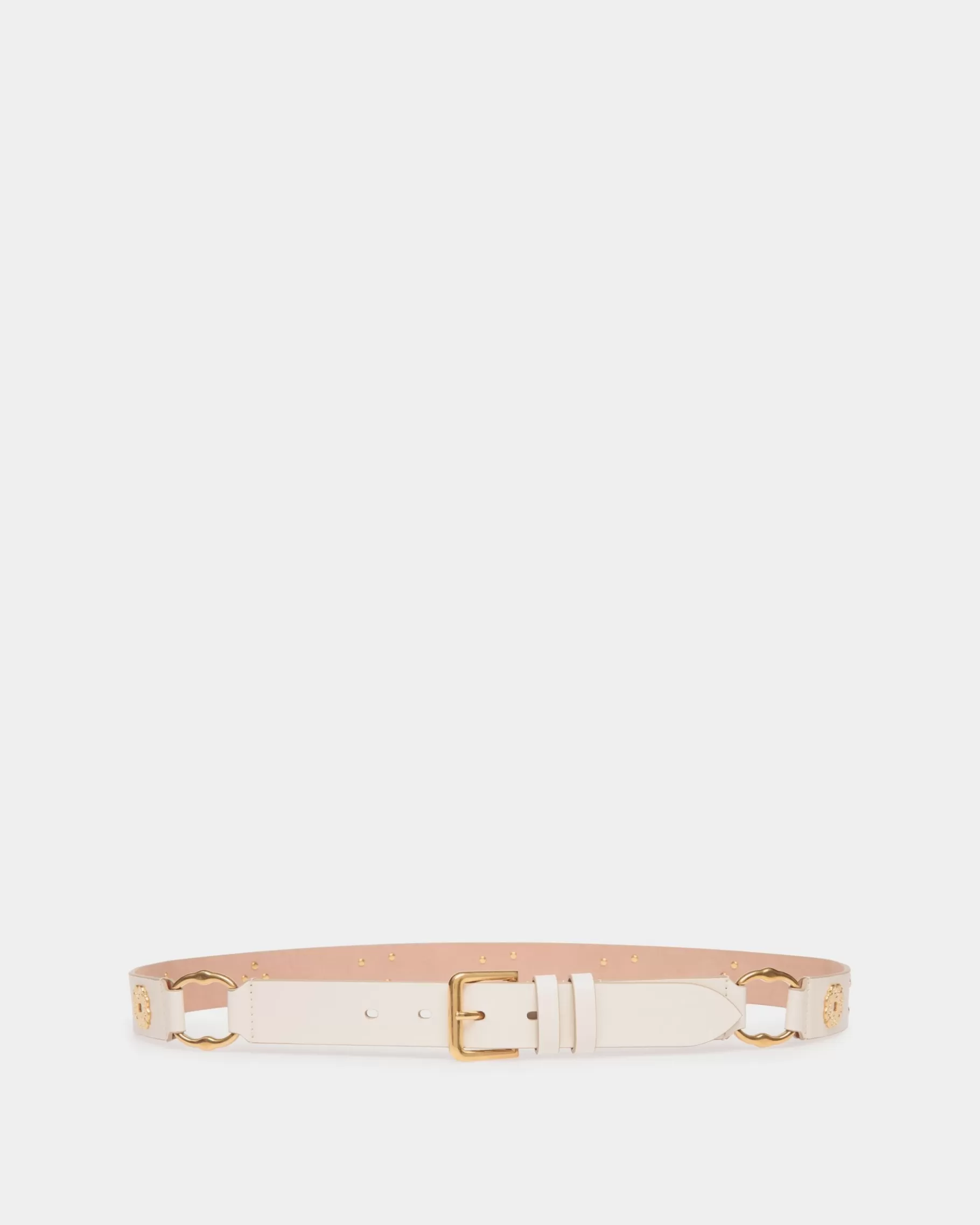 Belts<Bally Arkle 95 cm Belt in Leather White