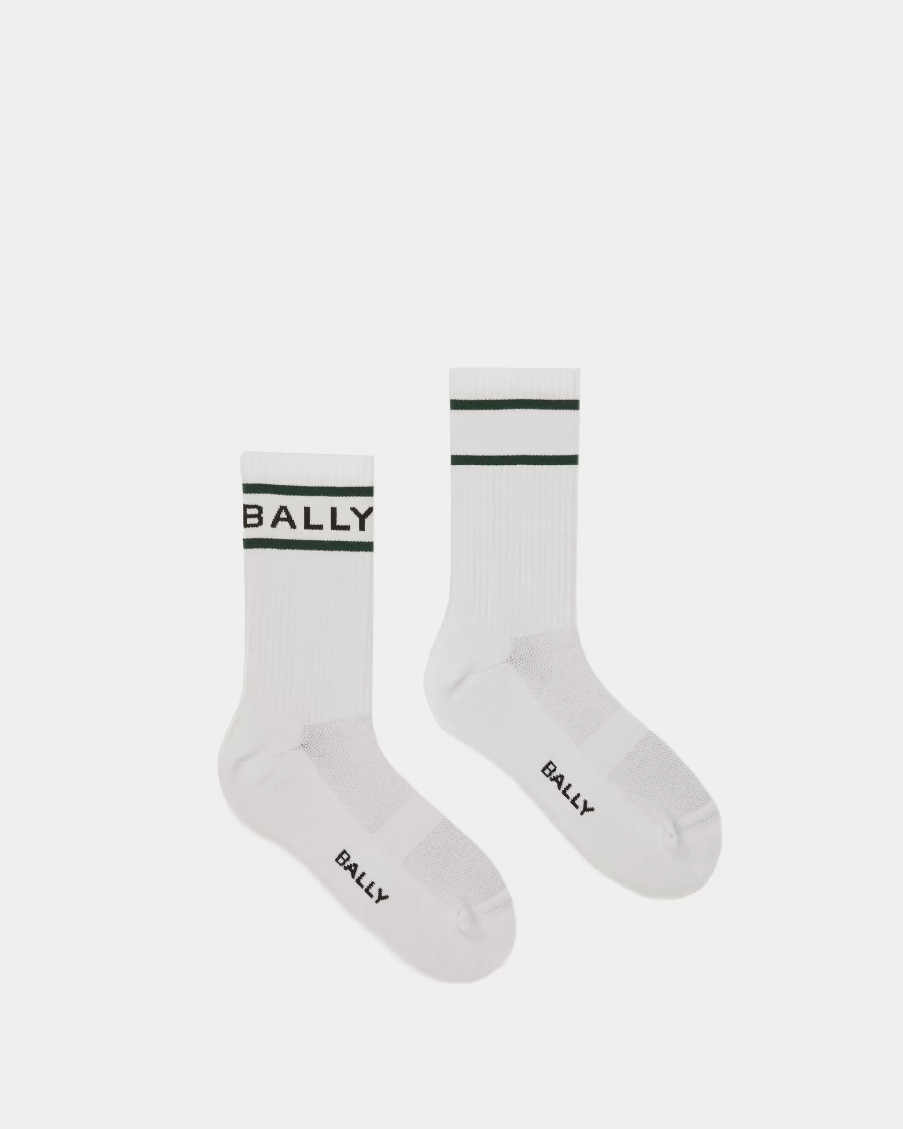 Socks<Bally Stripe Socks In And Green White