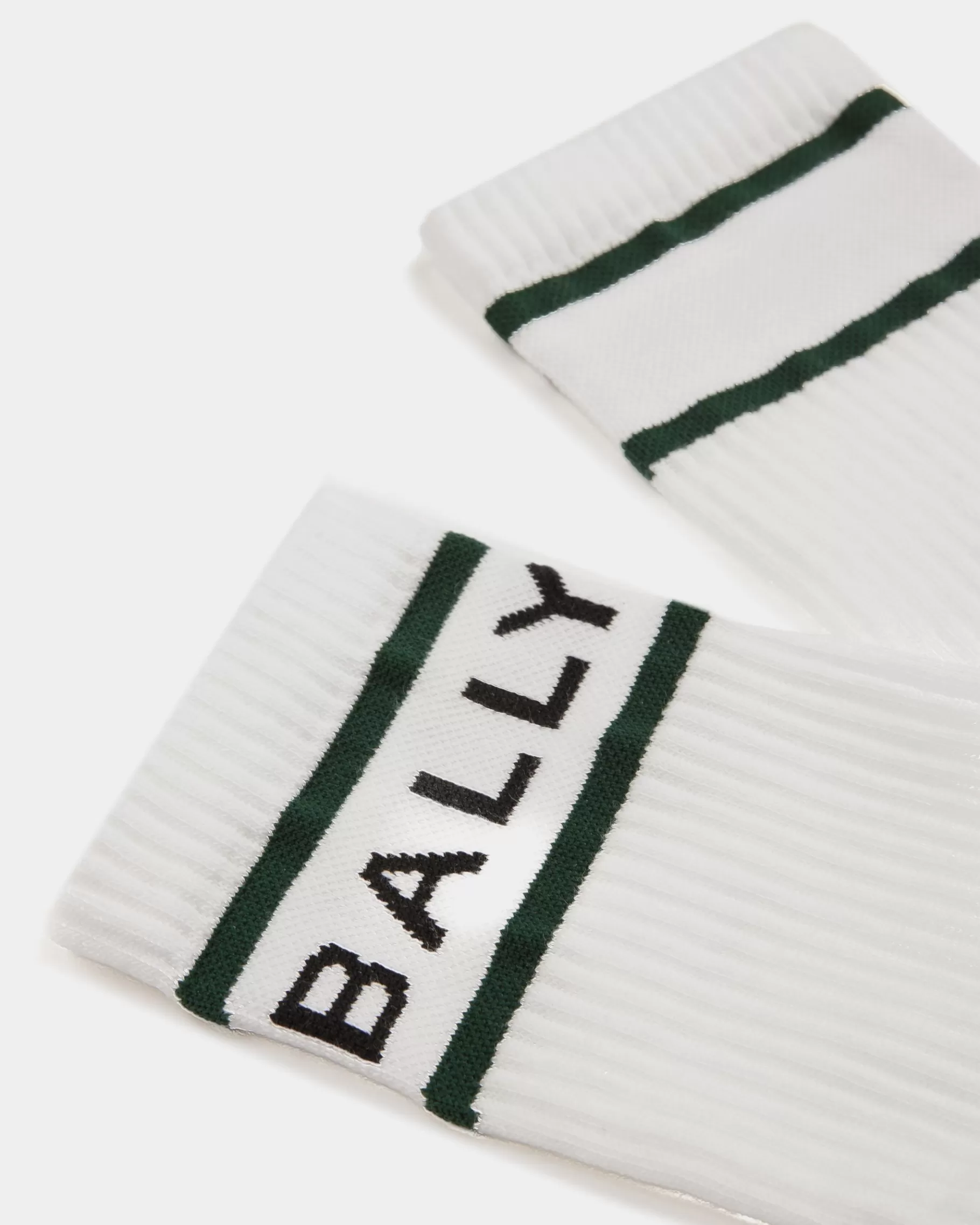 Socks<Bally Stripe Socks In And Green White