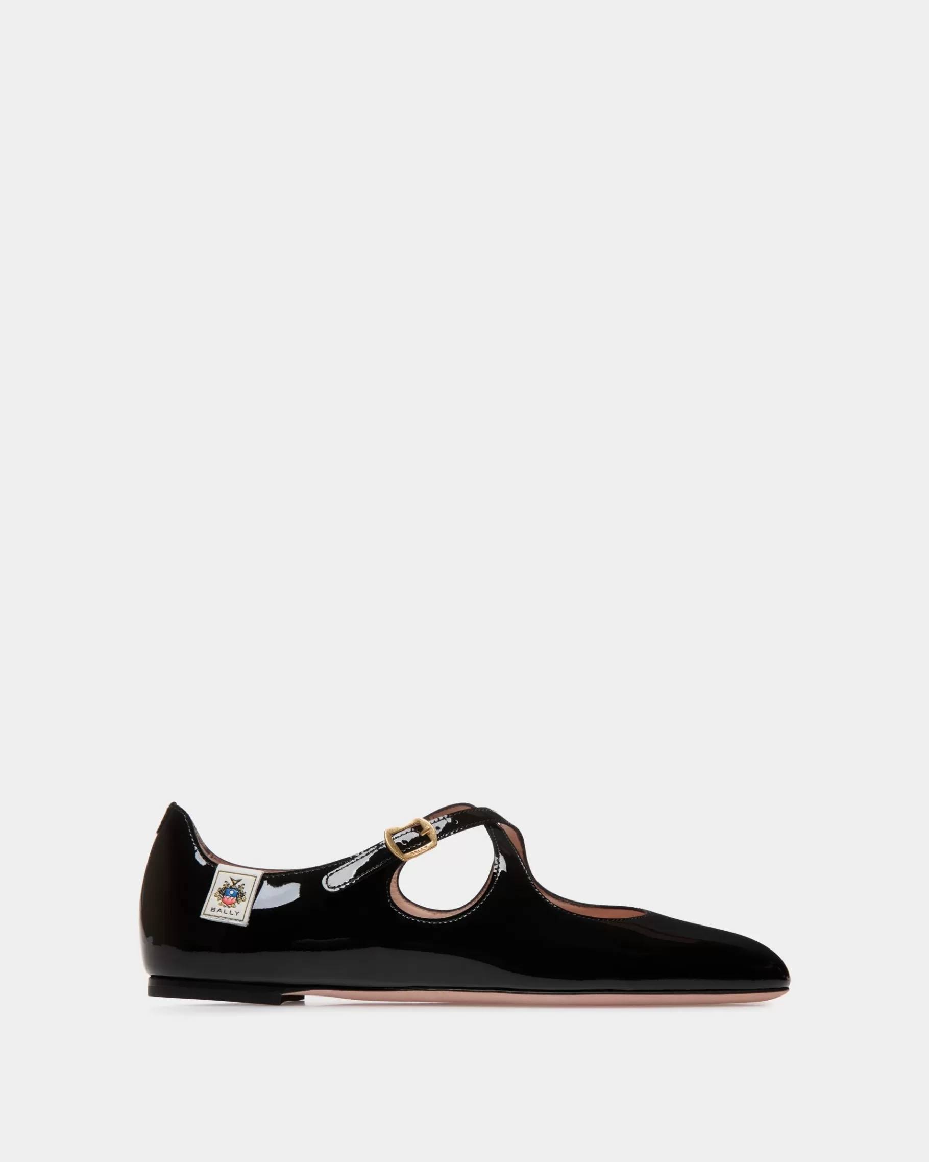 Flats & Moccasins<Bally rina Flat In Patent Leather Black