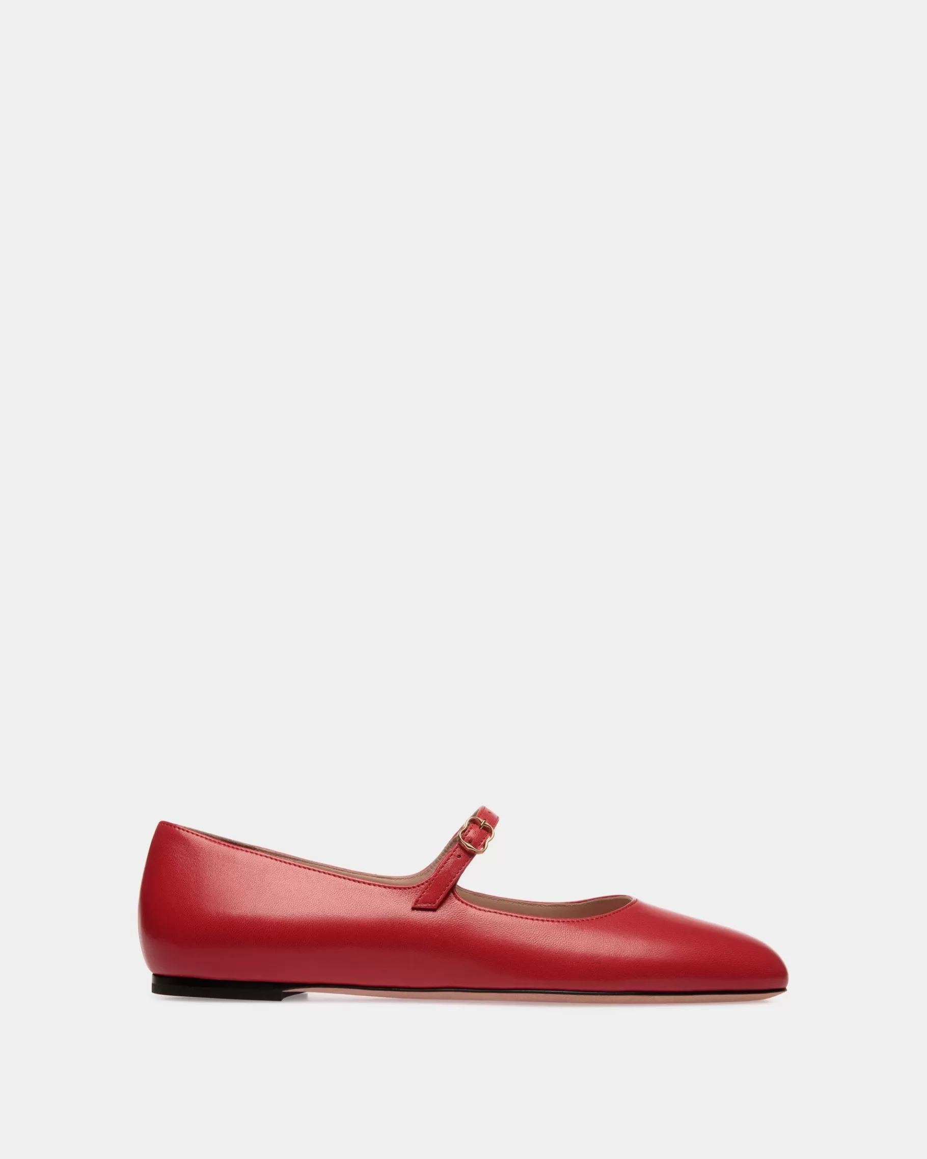 Flats & Moccasins<Bally rina Flat In Candy Leather Red