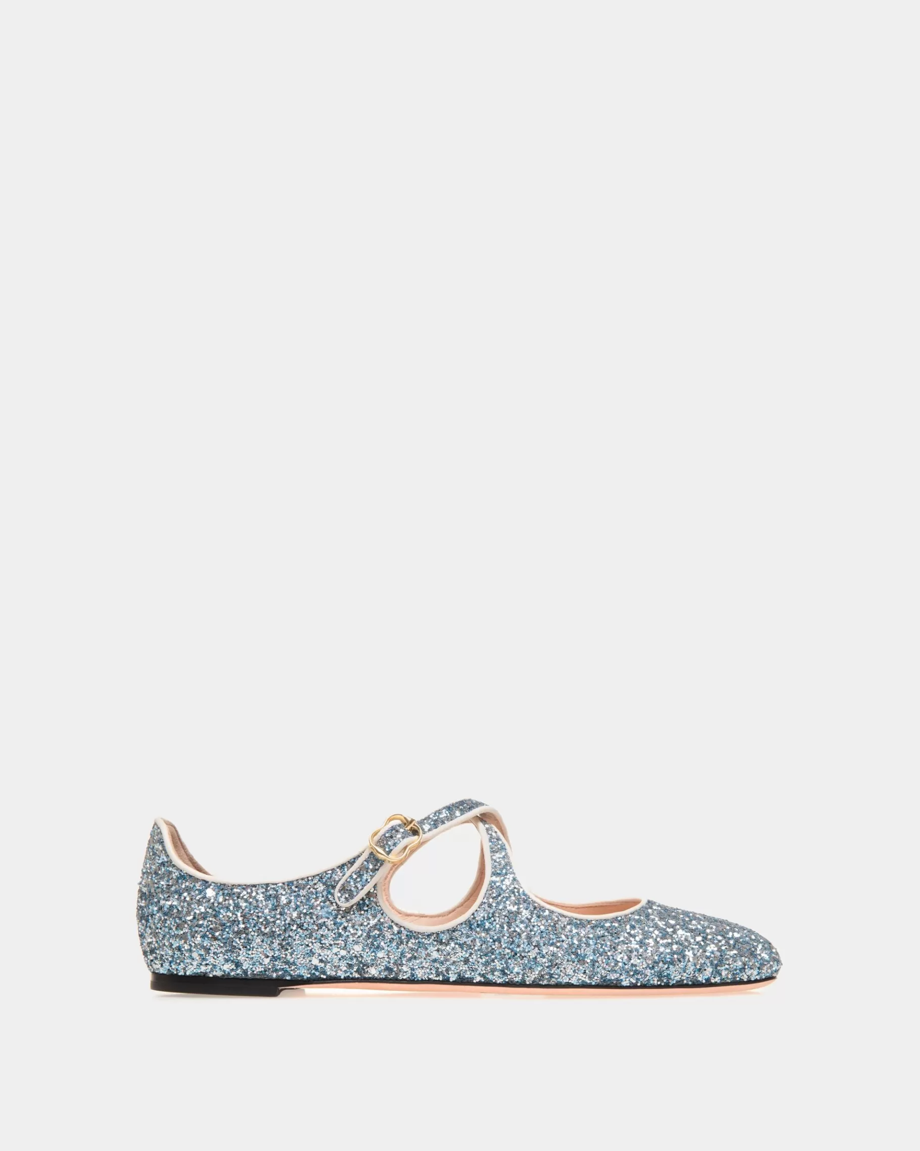 Flats & Moccasins<Bally rina Flat In Light Glitter Blue
