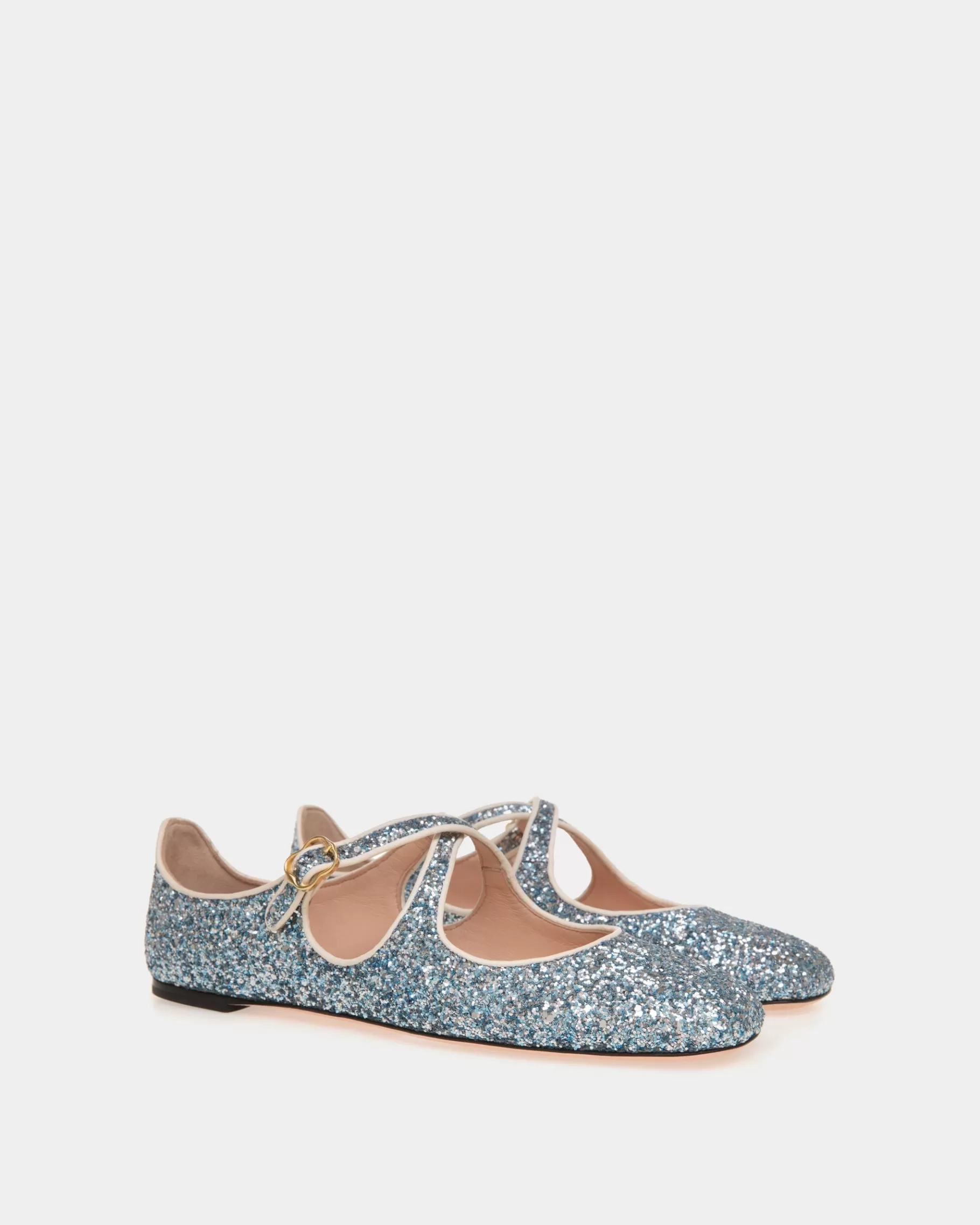 Flats & Moccasins<Bally rina Flat In Light Glitter Blue
