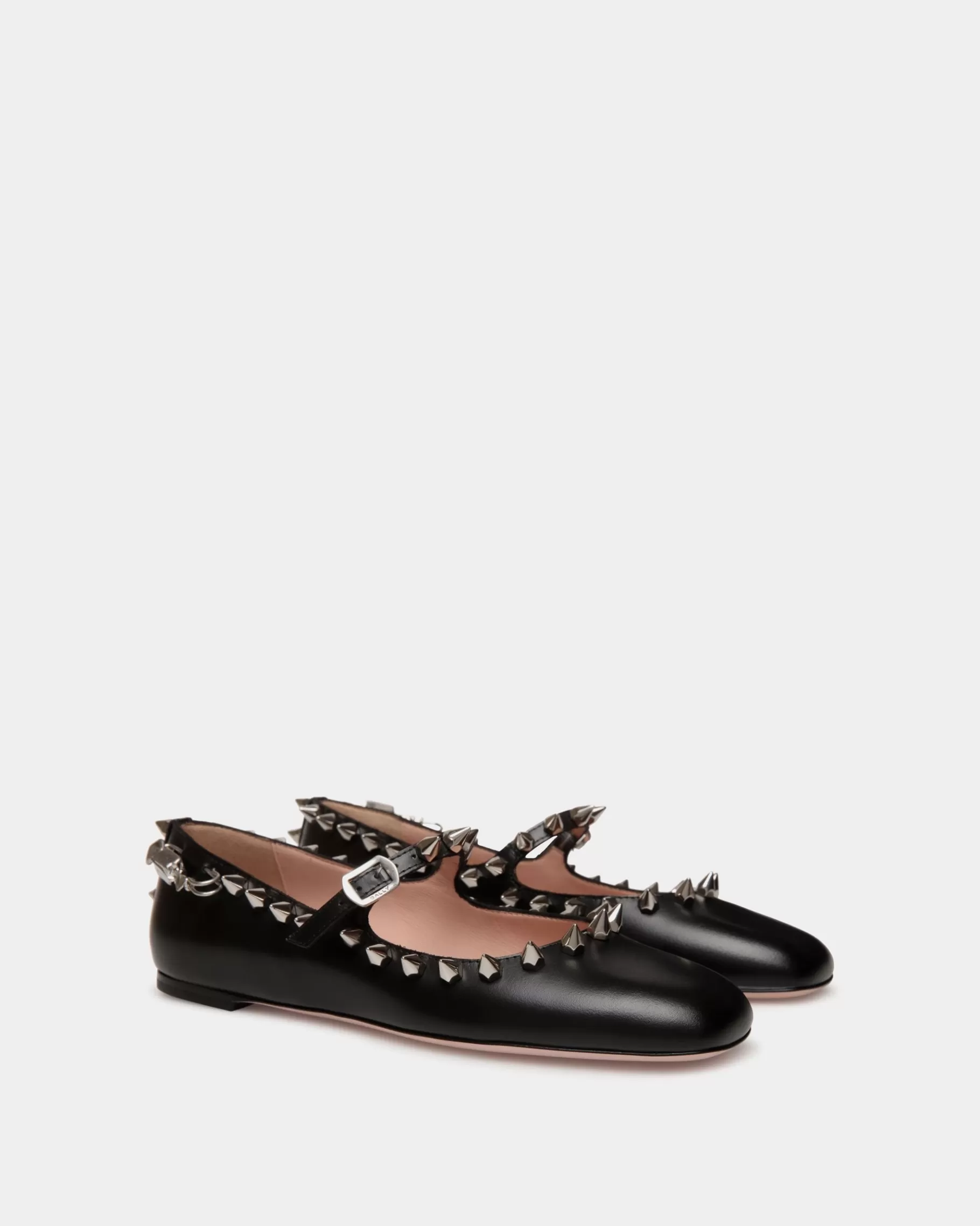 Flats & Moccasins<Bally rina Mary-Jane Flat In Leather Black