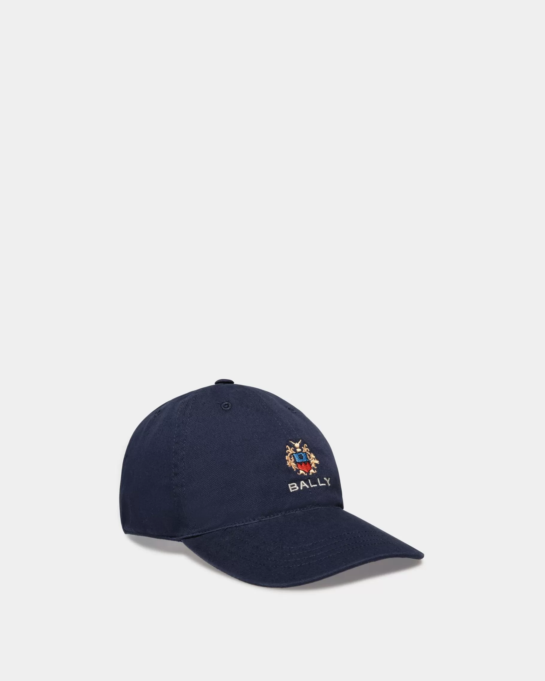 Gloves & Hats | Gloves & Hats<Bally Baseball Hat in Navy Cotton Blue