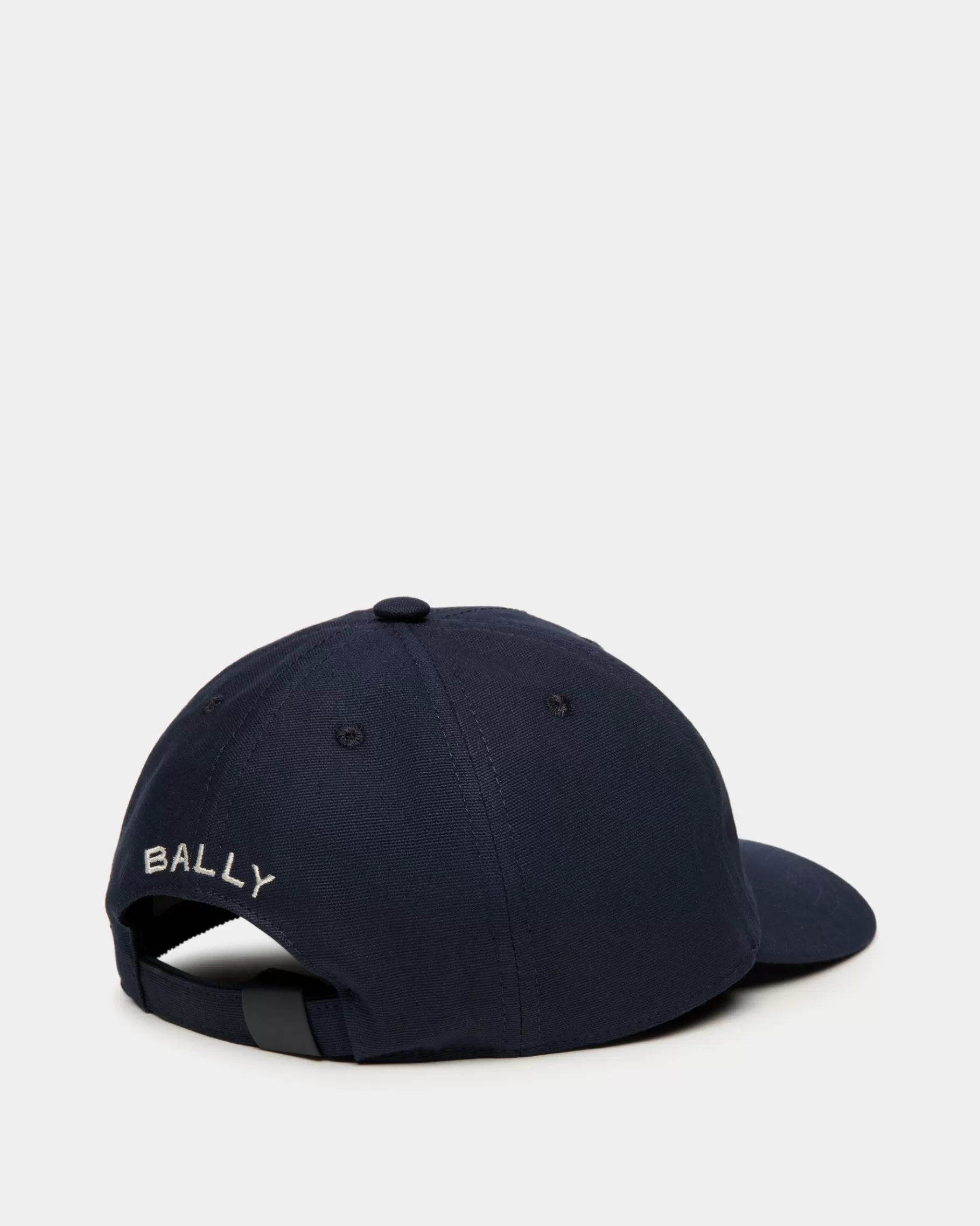 Gloves & Hats<Bally Baseball Hat With Mountain Flowers In Navy Cotton Blue