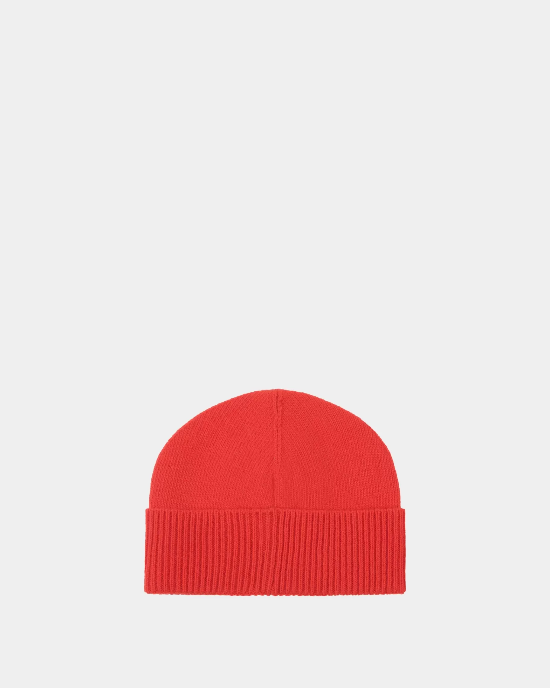 Gloves & Hats<Bally Beanie With Logo In Candy Wool Red