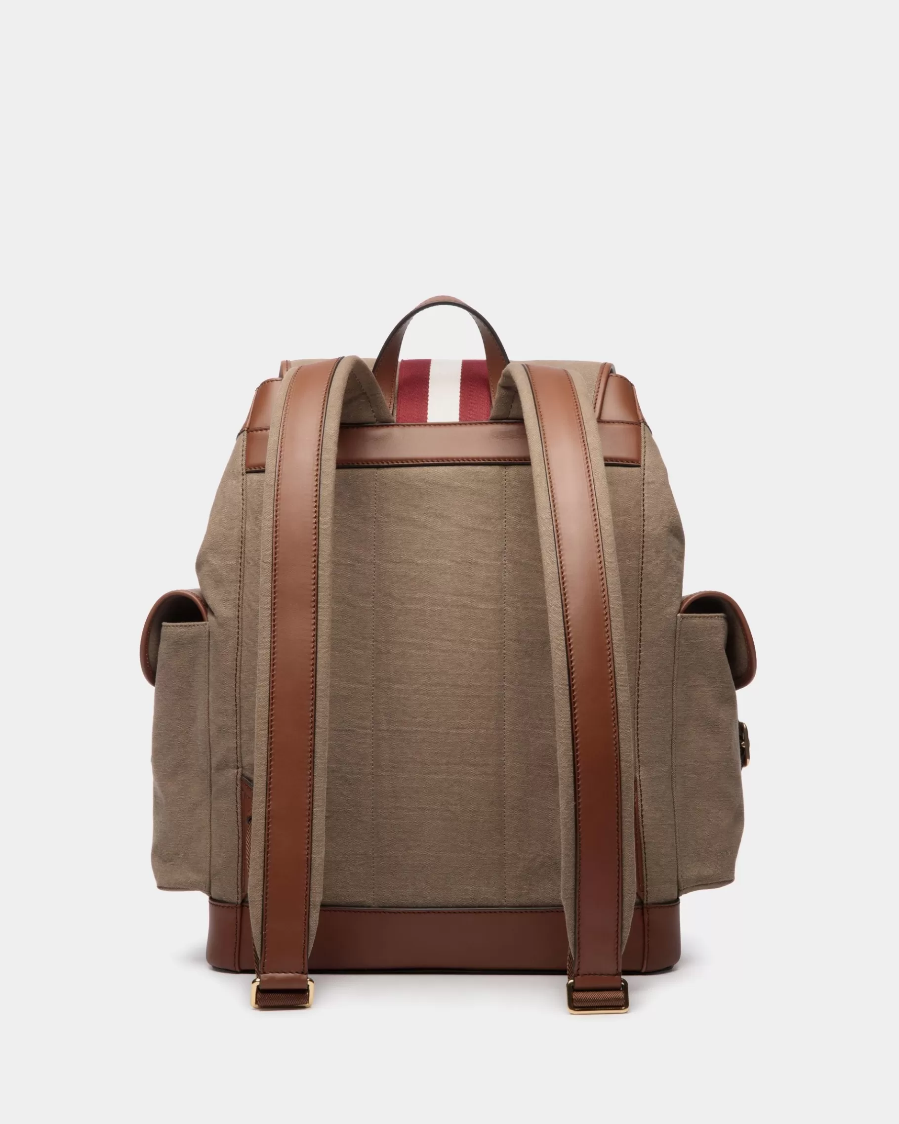 Backpacks<Bally Beckett Backpack In Khaki Cotton Canvas Green