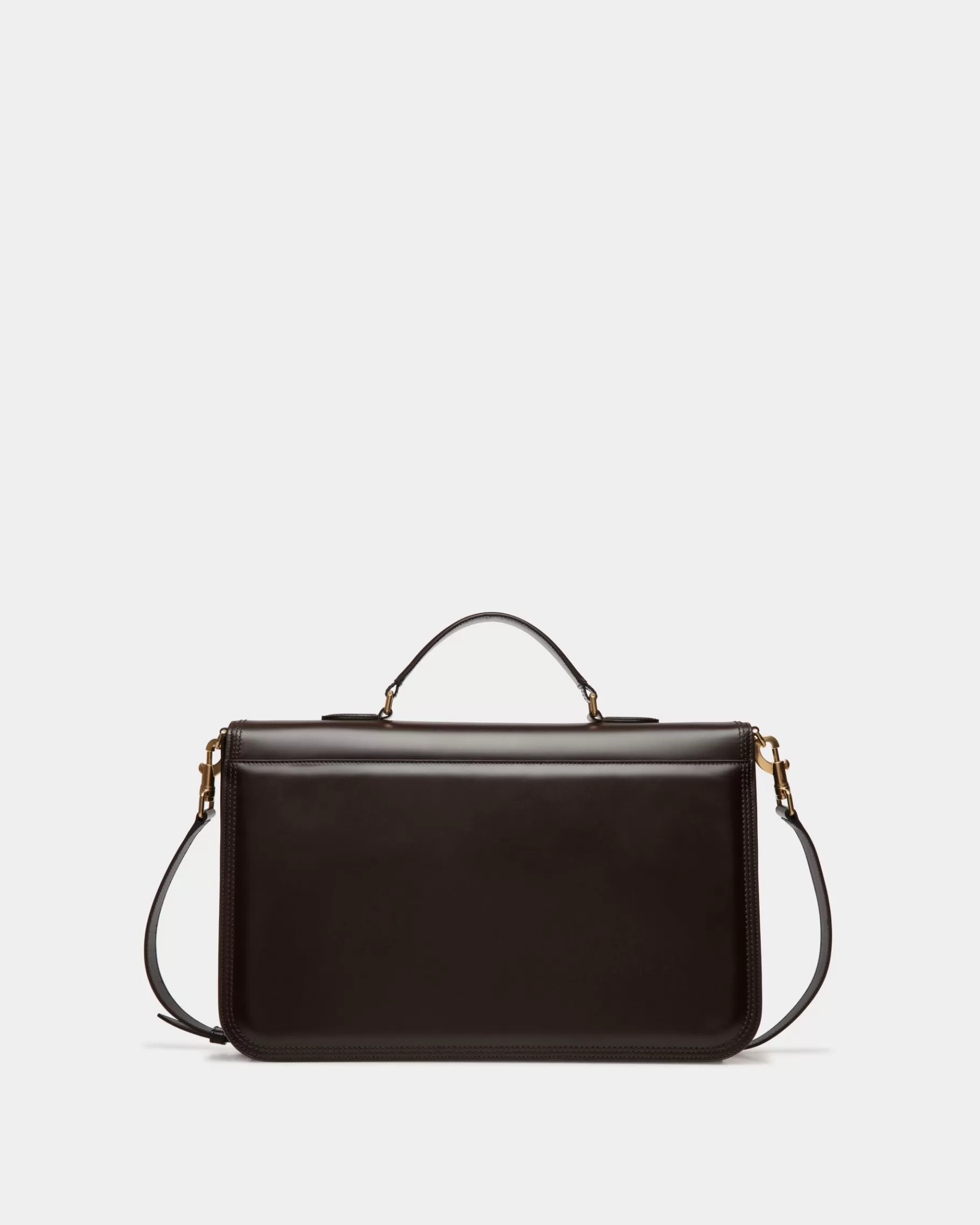 Business Bags<Bally Beckett Briefcase In Ebano Leather Brown