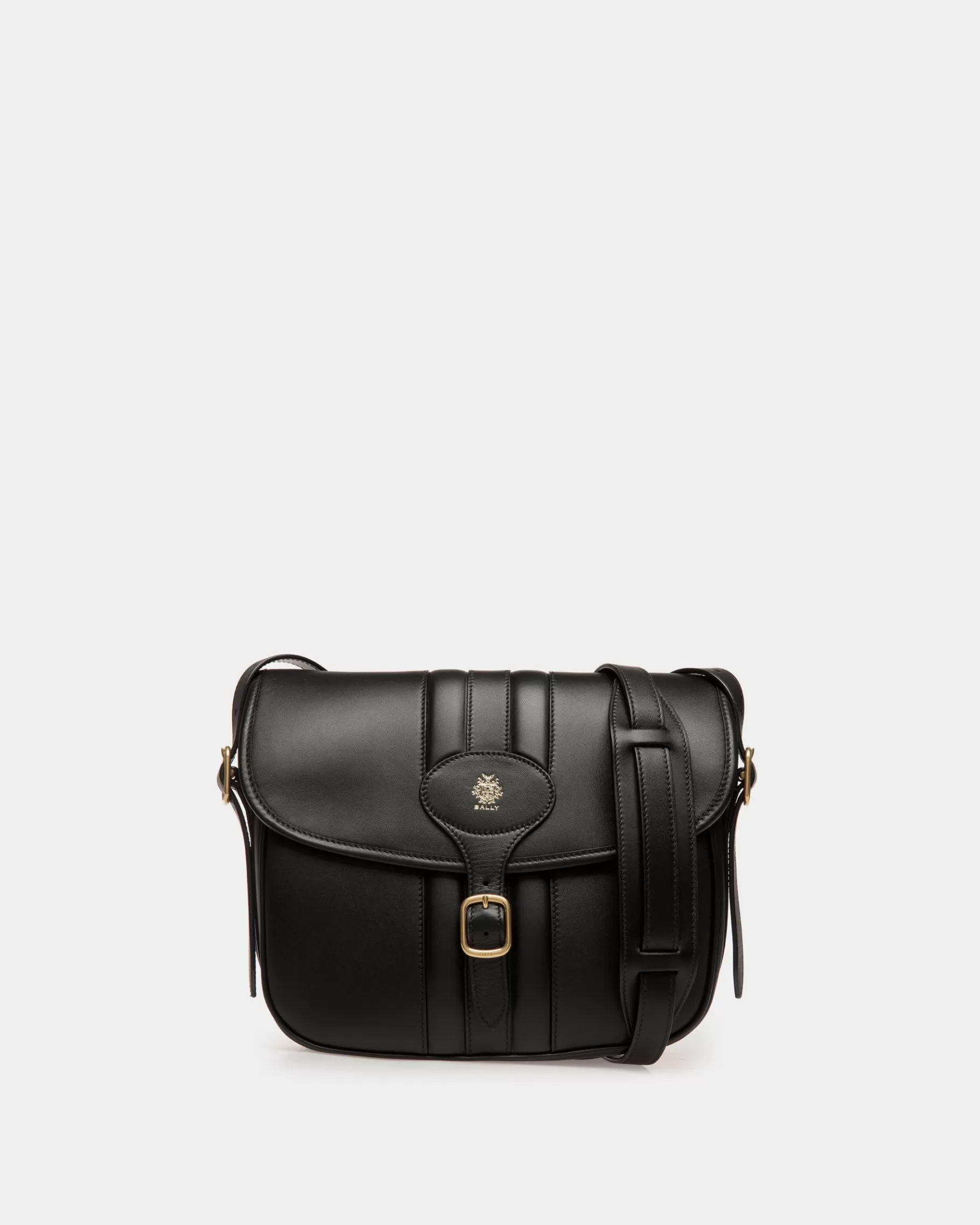 Messenger Bags<Bally Beckett Crossbody Bag in Leather Black