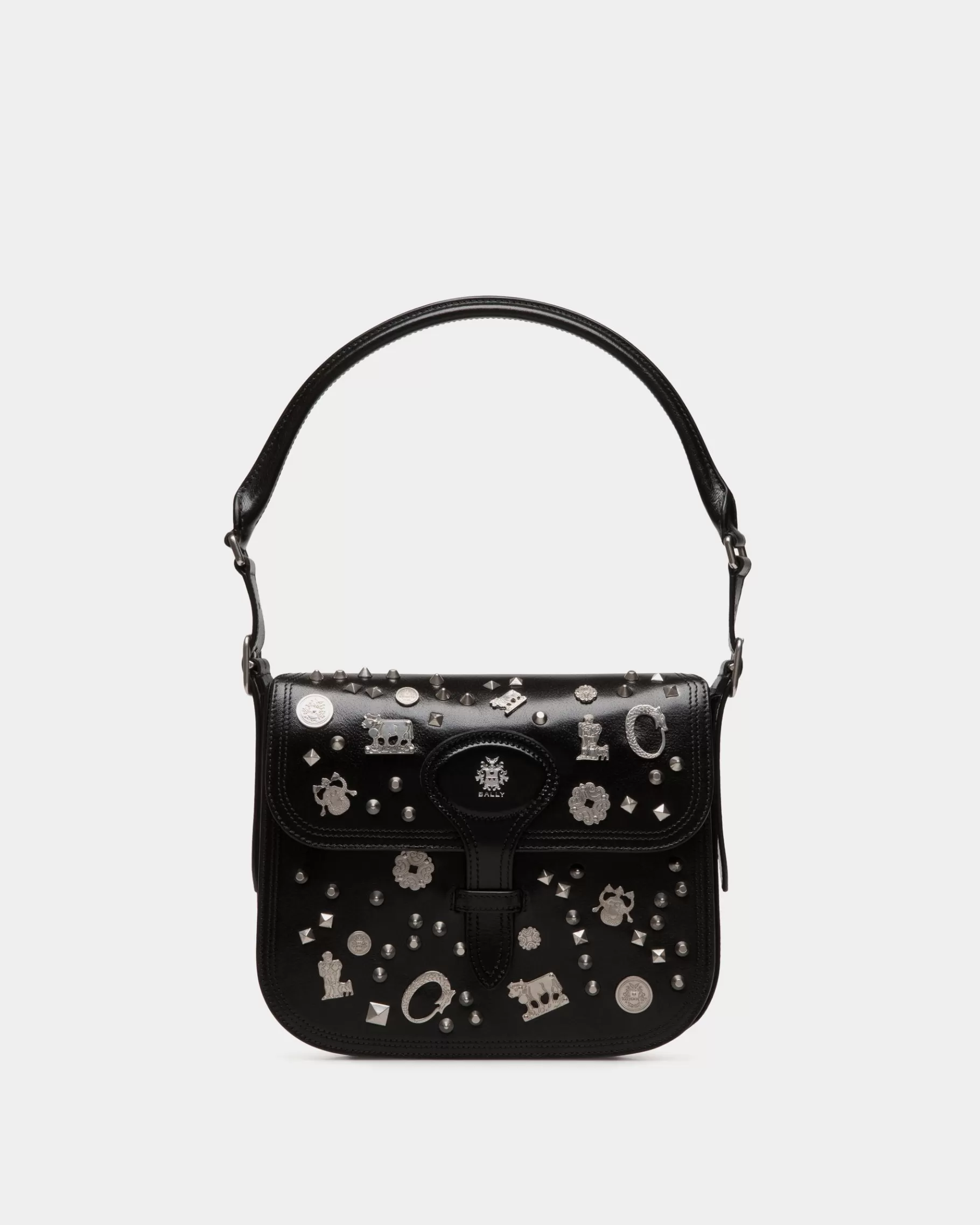 Cross-body Bags<Bally Beckett Crossbody Bag In Leather with Studs Black
