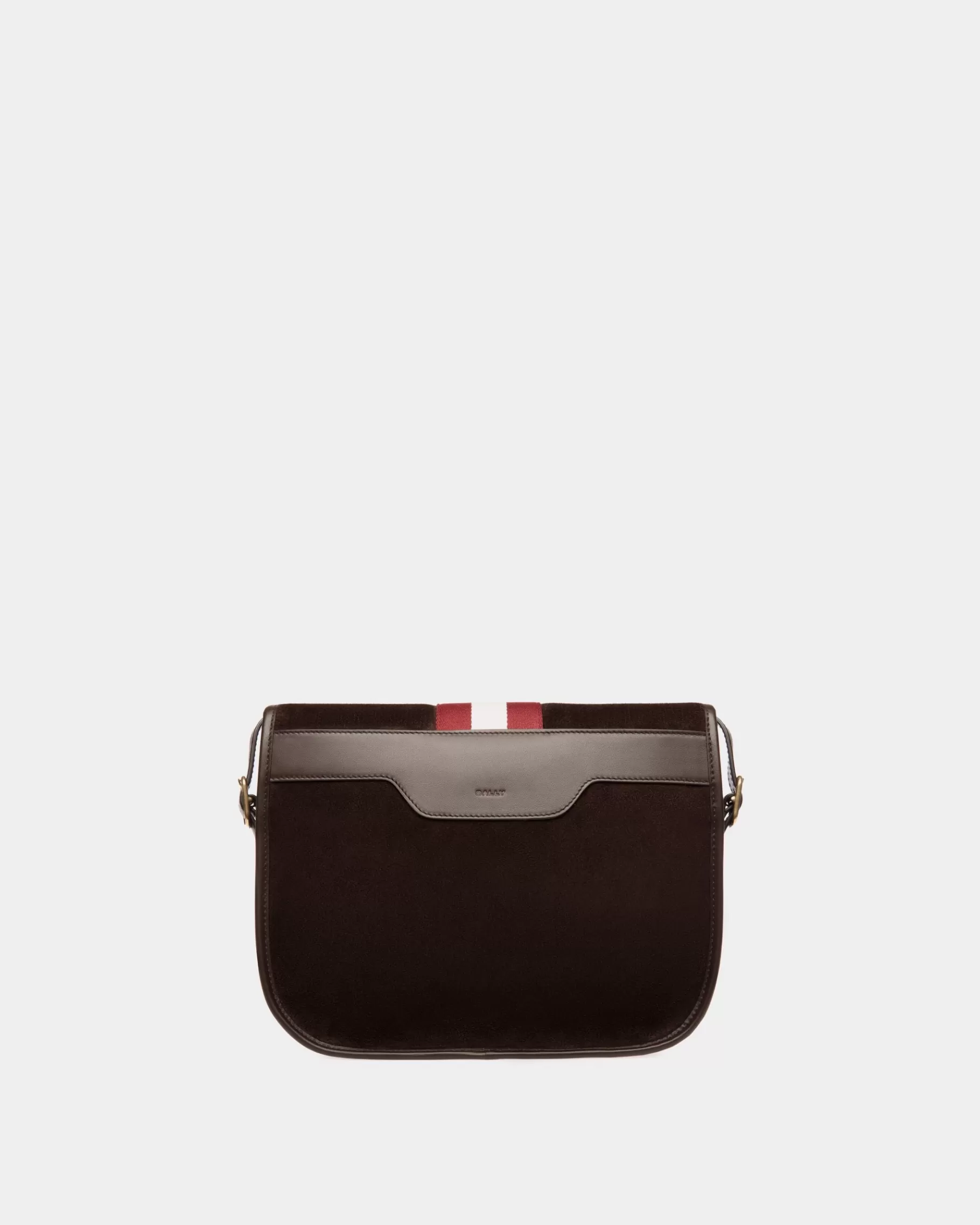 Messenger Bags<Bally Beckett Crossbody Bag in Ebano Suede And Leather Brown