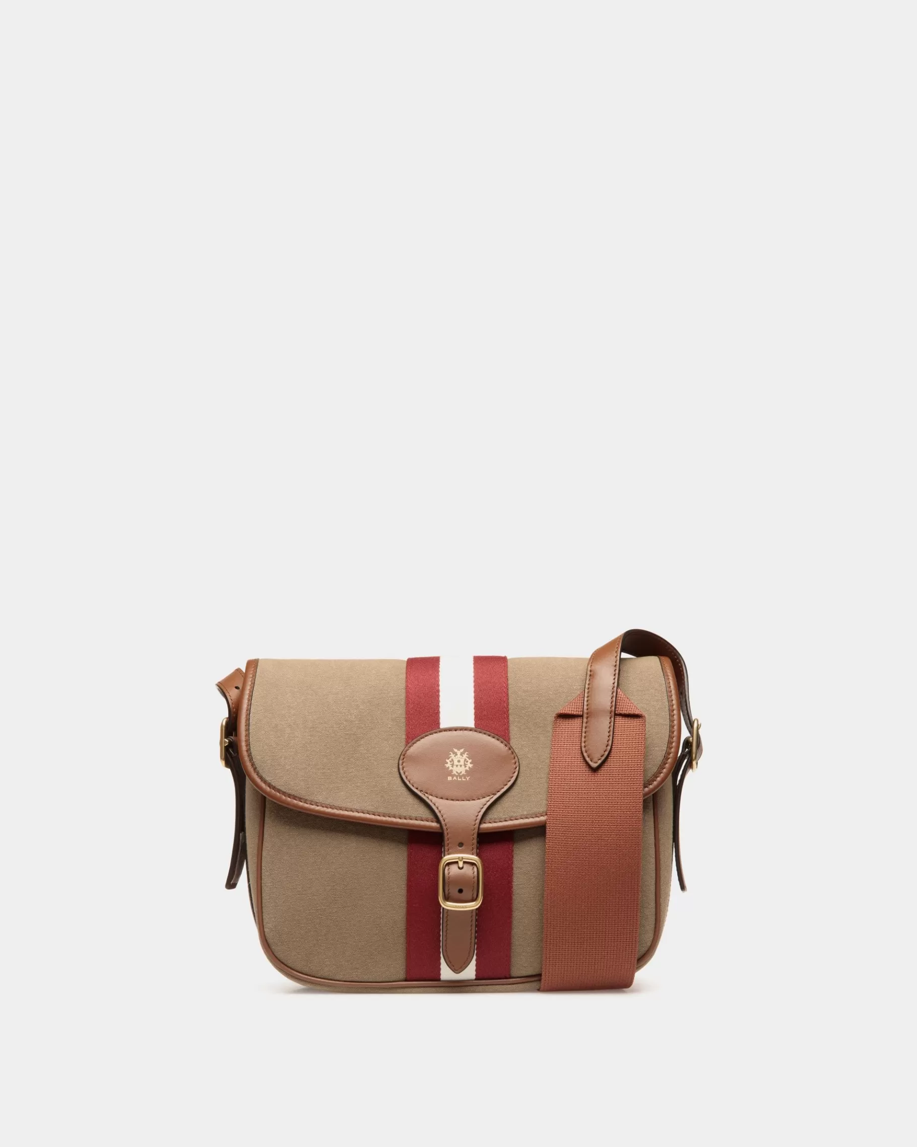 Messenger Bags<Bally Beckett Crossbody Bag In Khaki Cotton Canvas Green