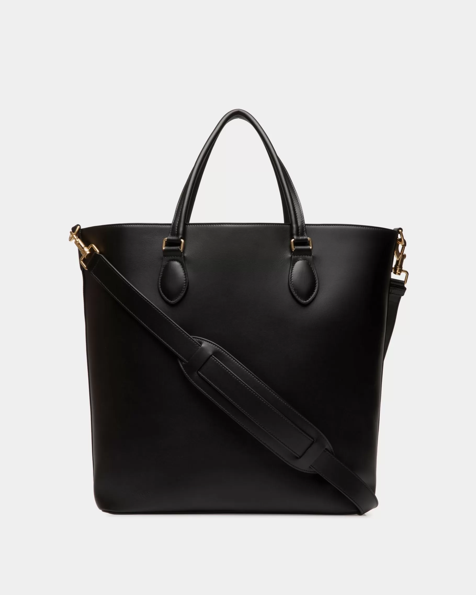 Tote Bags<Bally Beckett Tote In Leather Black