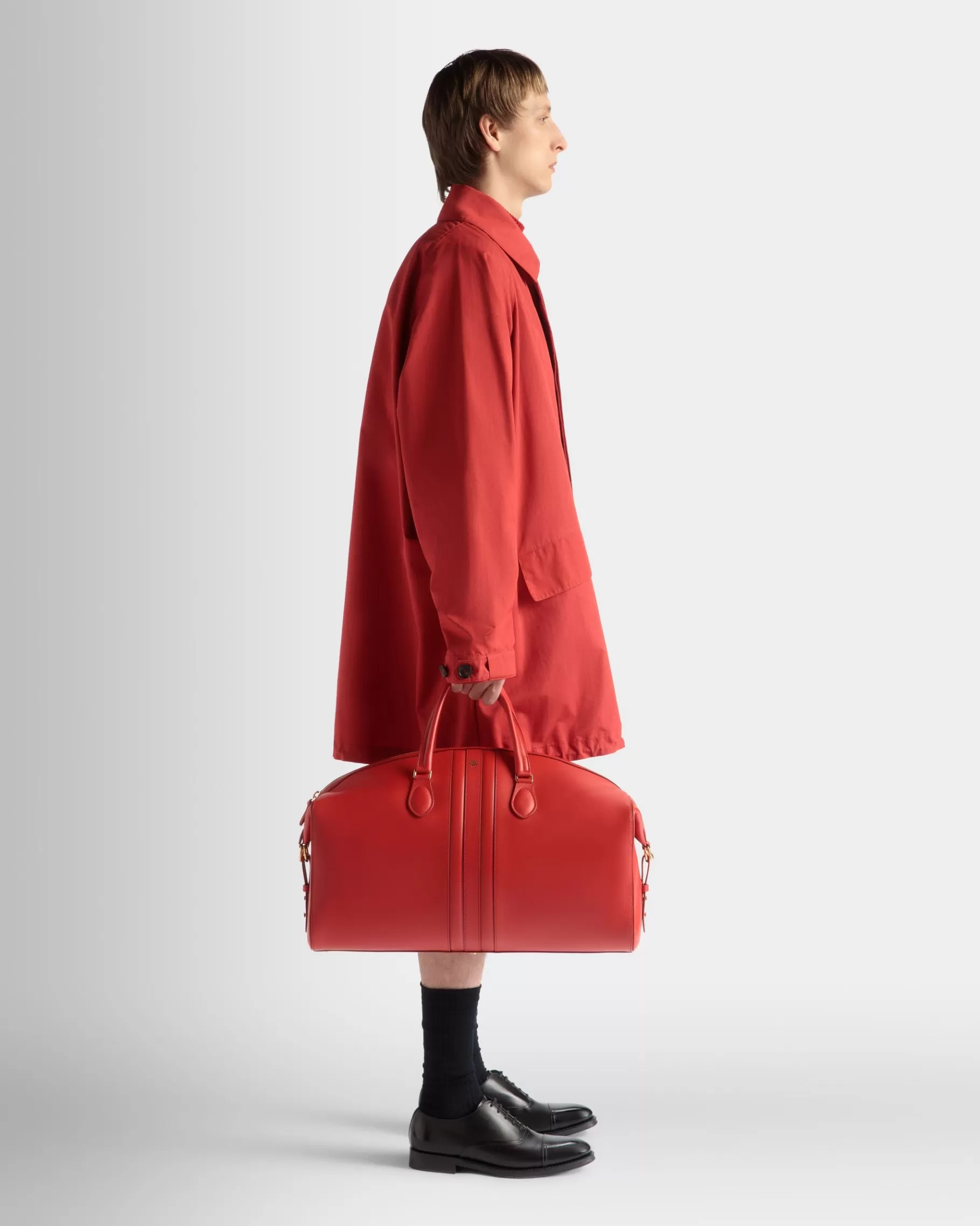 Travel Bags<Bally Beckett Weekender in Candy Leather Red