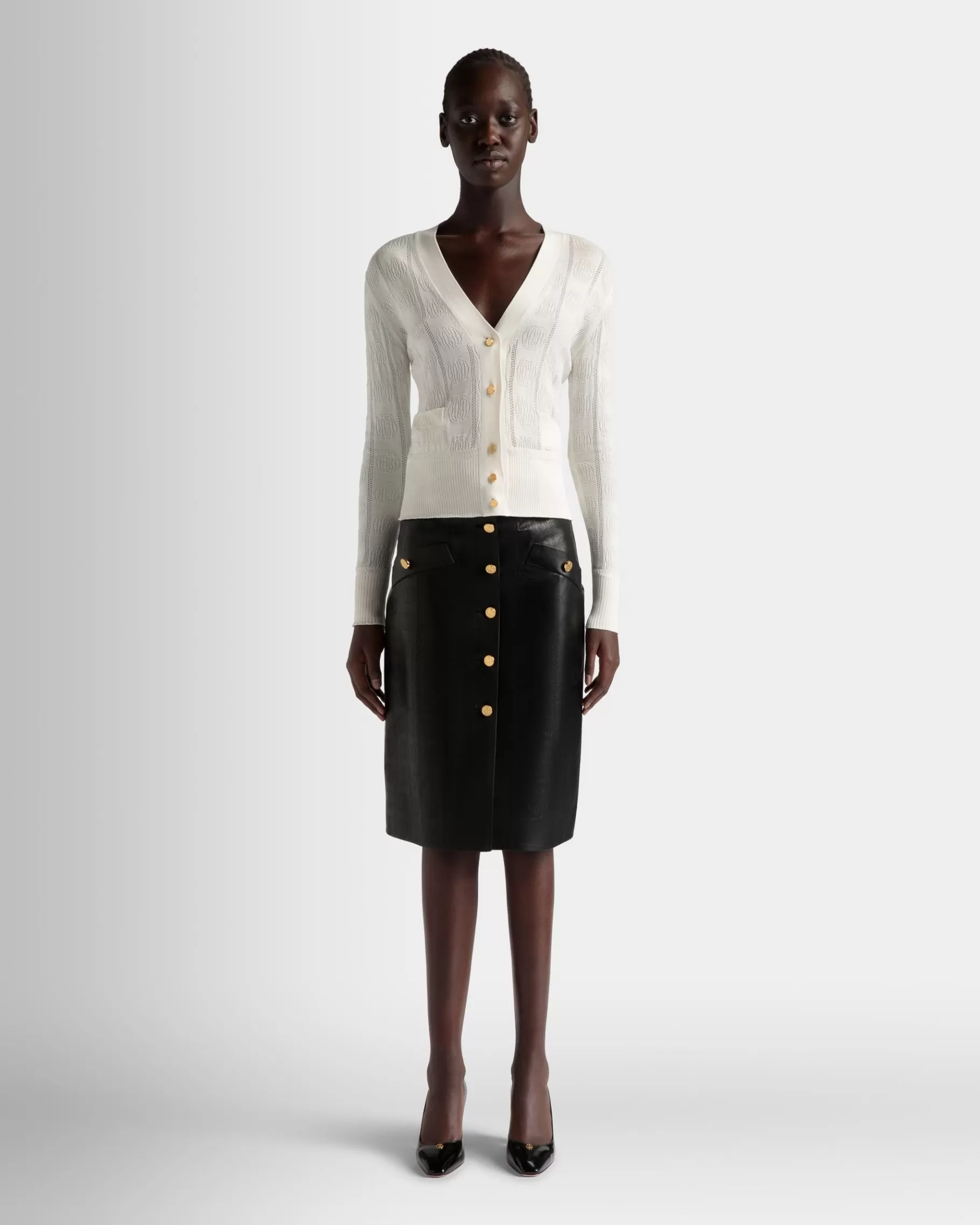 Knitwear<Bally Cardigan in Silk Blend Beige