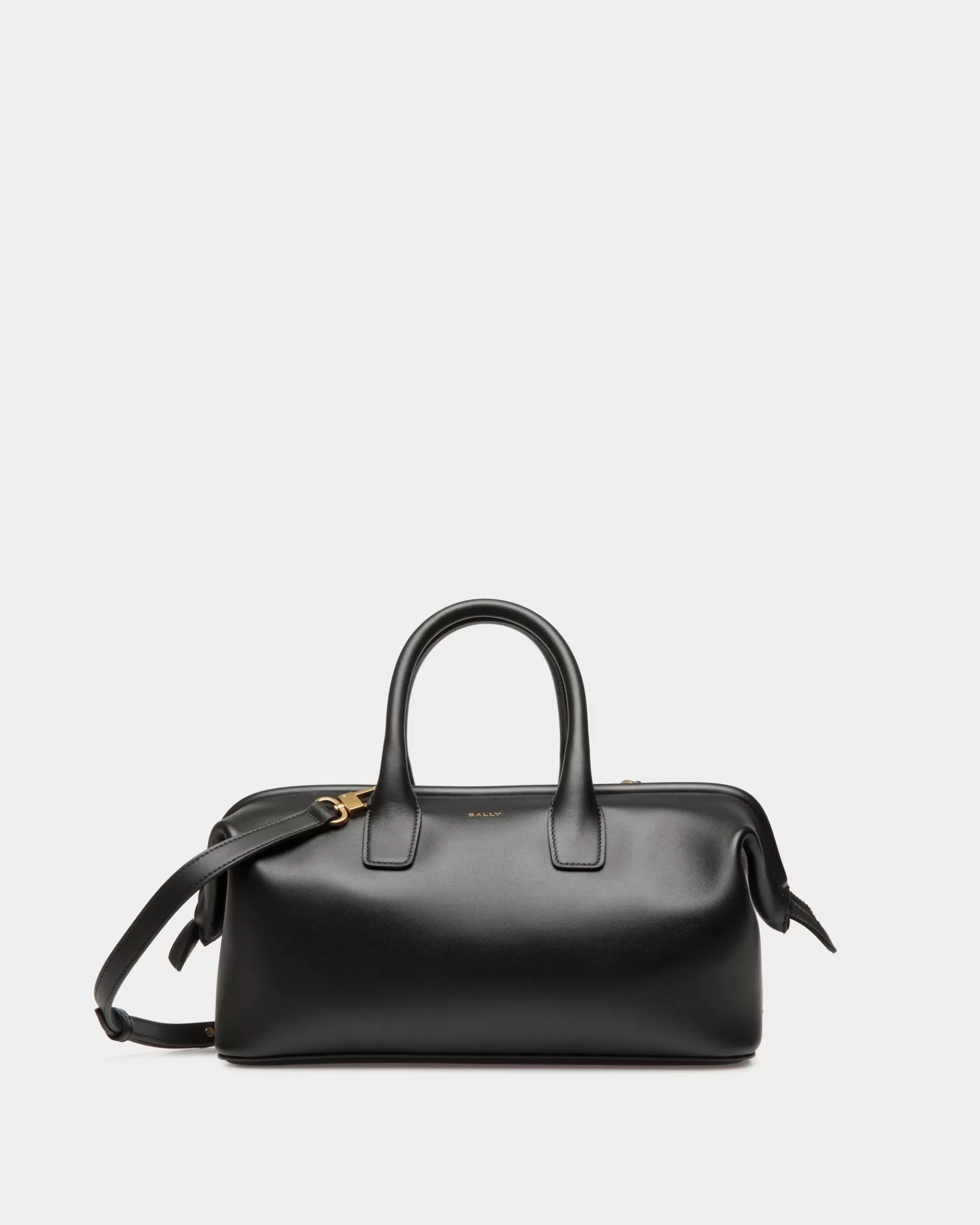 Top Handle Bags<Bally Belle Small Top Handle Bag In Leather Black