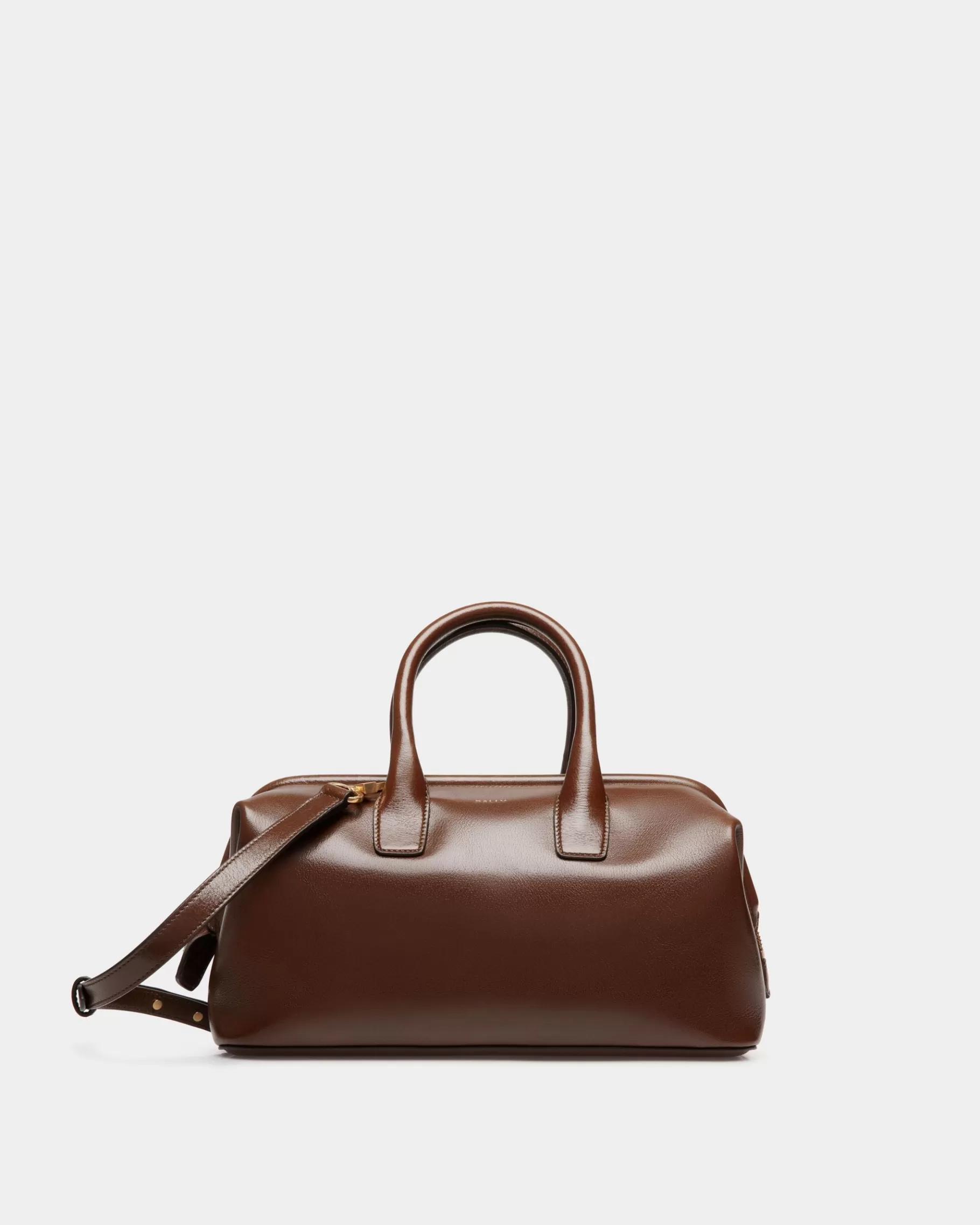 Top Handle Bags<Bally Belle Small Top Handle Bag In Marron Glacé Leather Brown