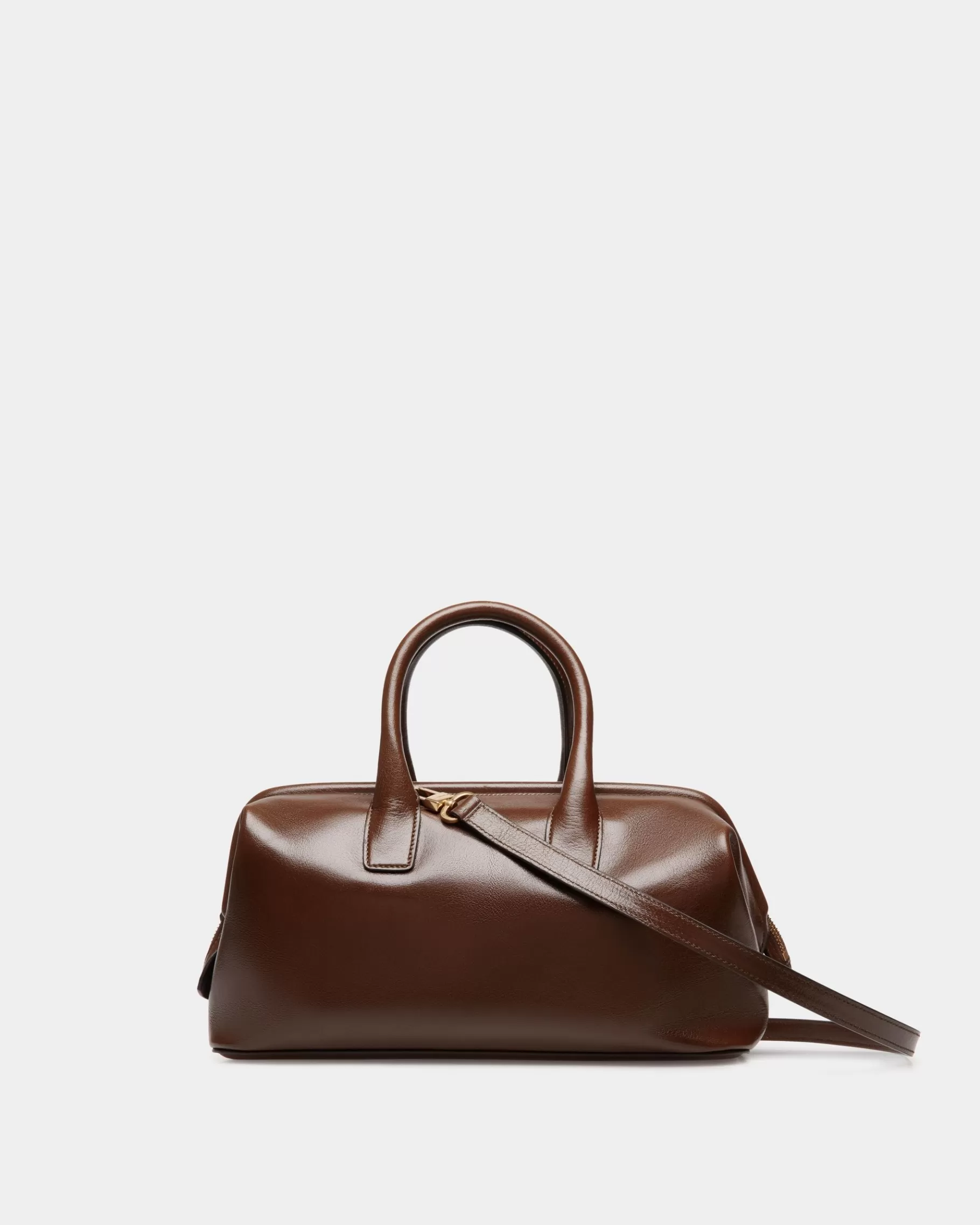 Top Handle Bags<Bally Belle Small Top Handle Bag In Marron Glacé Leather Brown